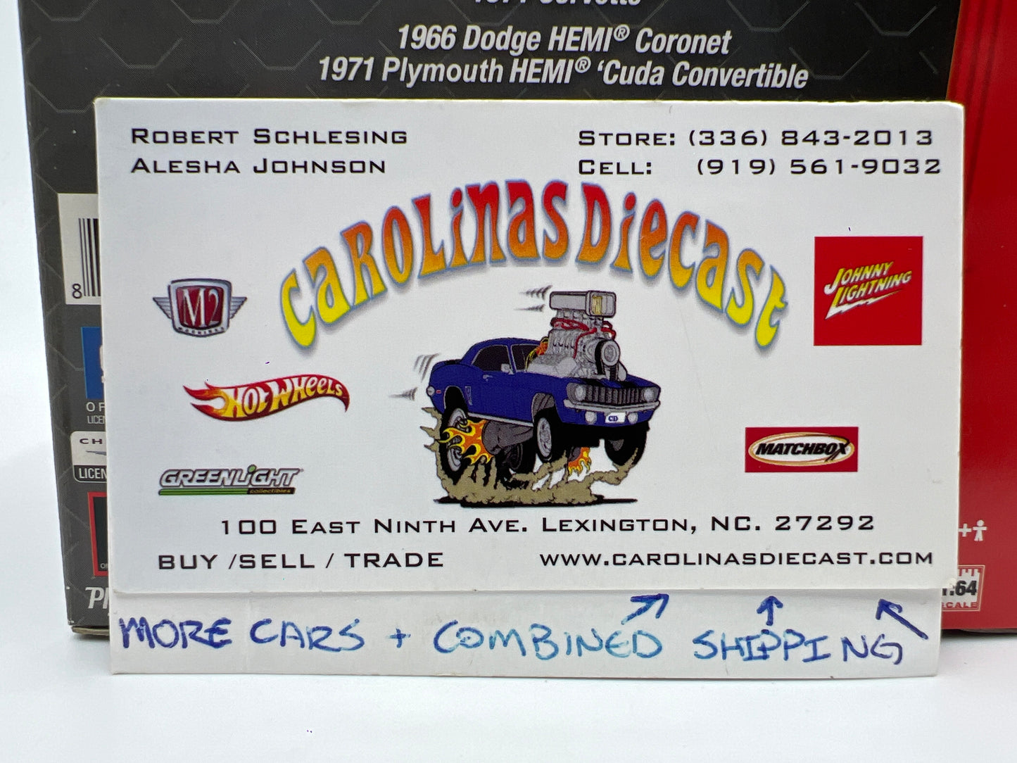 Greenlight Shelby 2 Pack 1/4000 1967 Shelby GT 500 Yellow & 2007 Shelby GT 500 Red SR