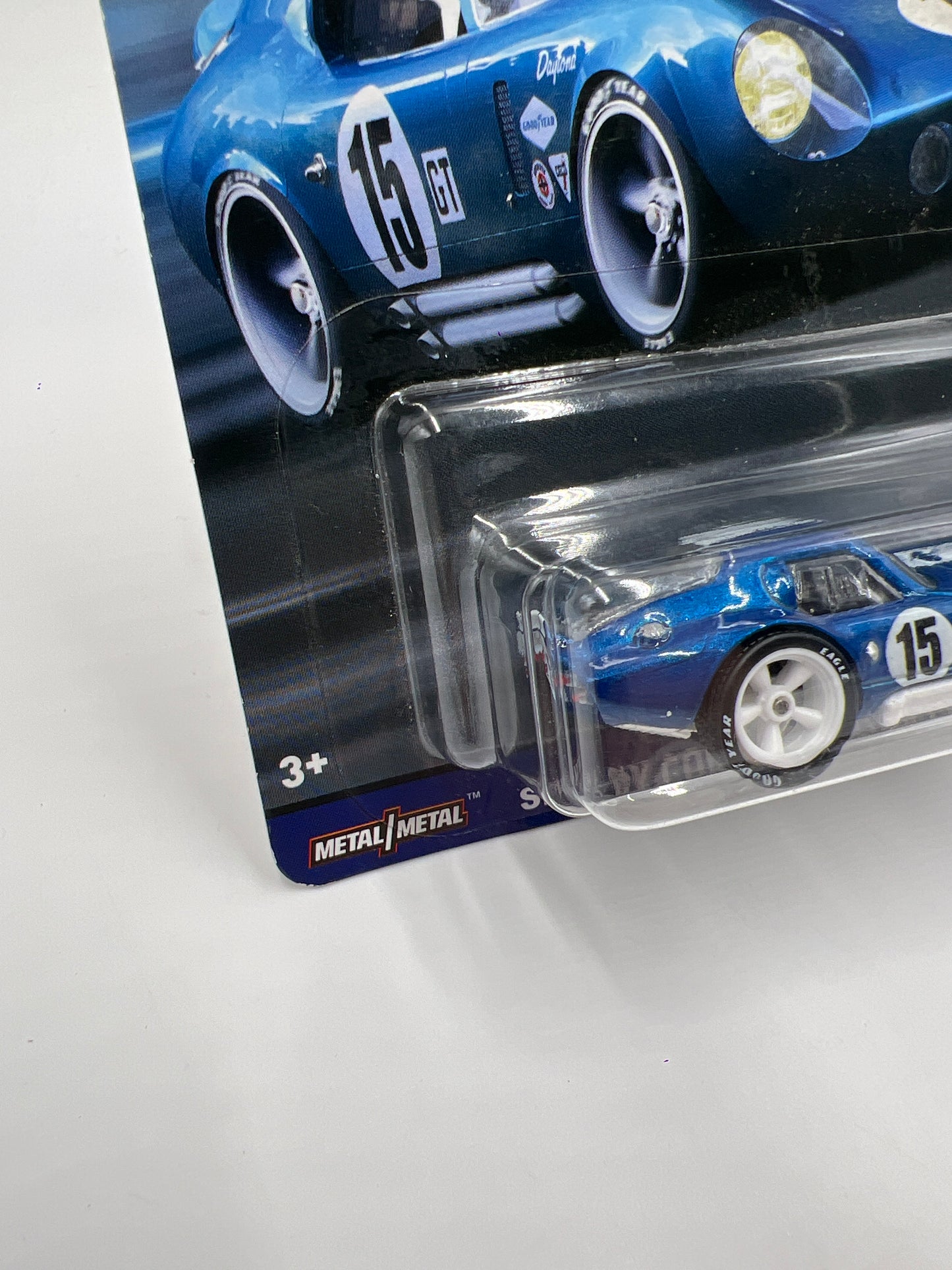 2018 Hot Wheels Car Culture Premium Circuit Legends #1 Shelby Cobra Daytona Coupe Blue Creased Card 255E
