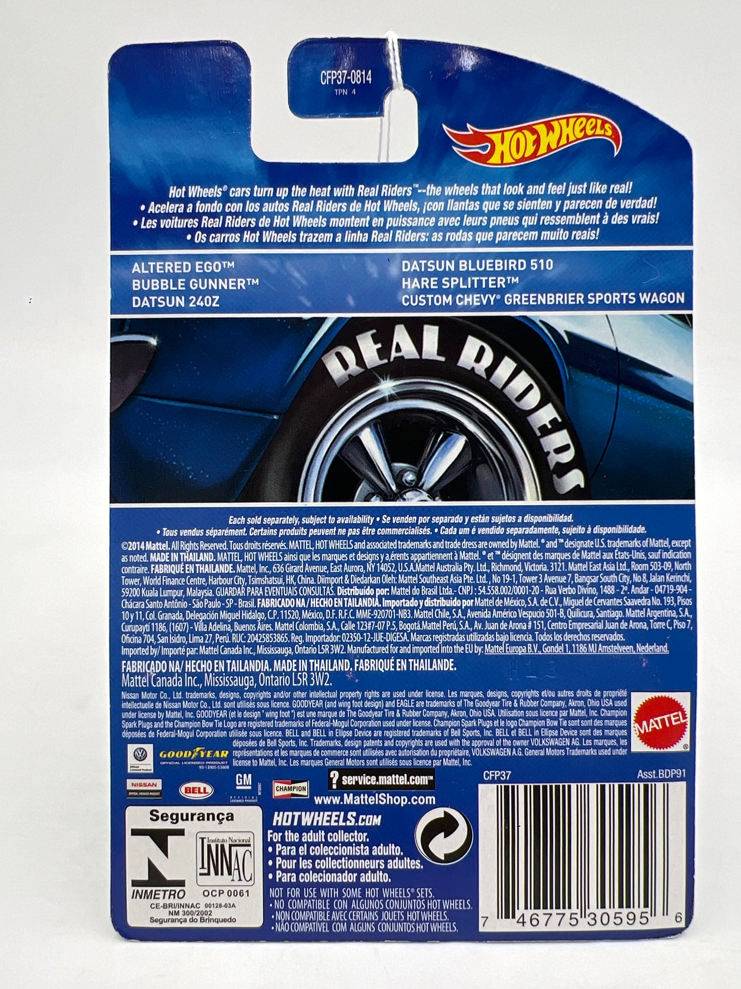 Hot Wheels Premium Real Riders #6 Custom Chevy Greenbrier Sports Wagon Blue