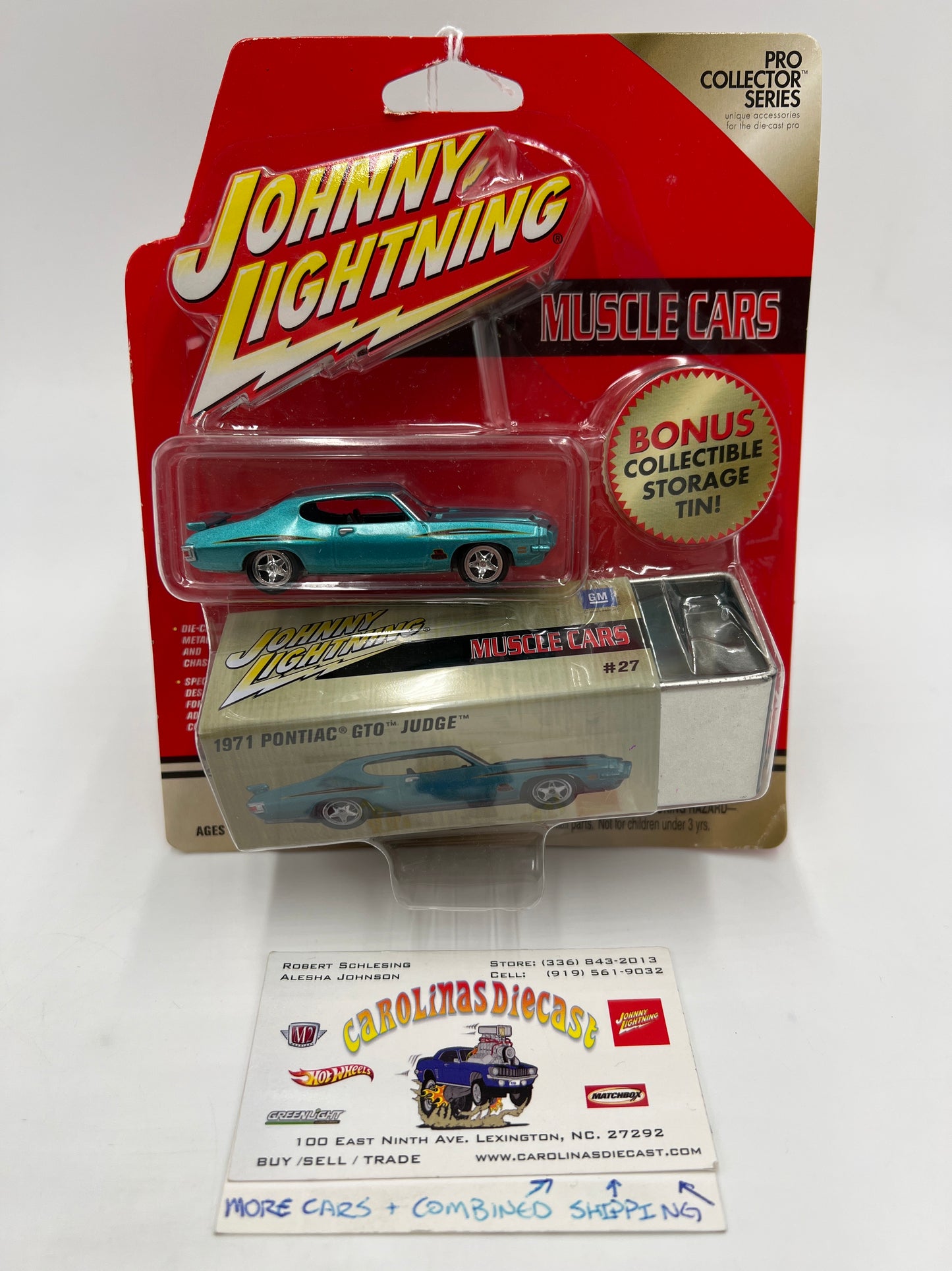 Johnny Lightning Pro Collector Series W/Storage Tin #27 1971 Pontiac GTO Judge Blue 231A