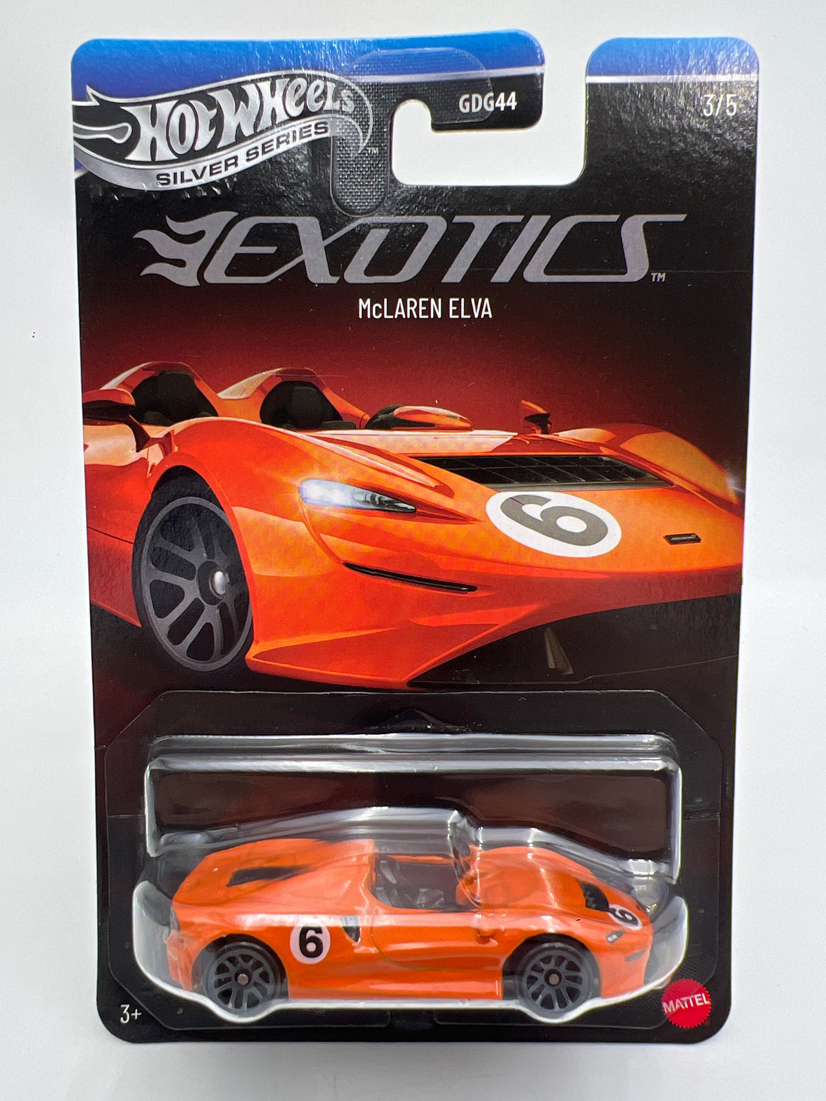 2026 Hot Wheels Silver Series Exotics #3 McLaren Elva Orange 152B