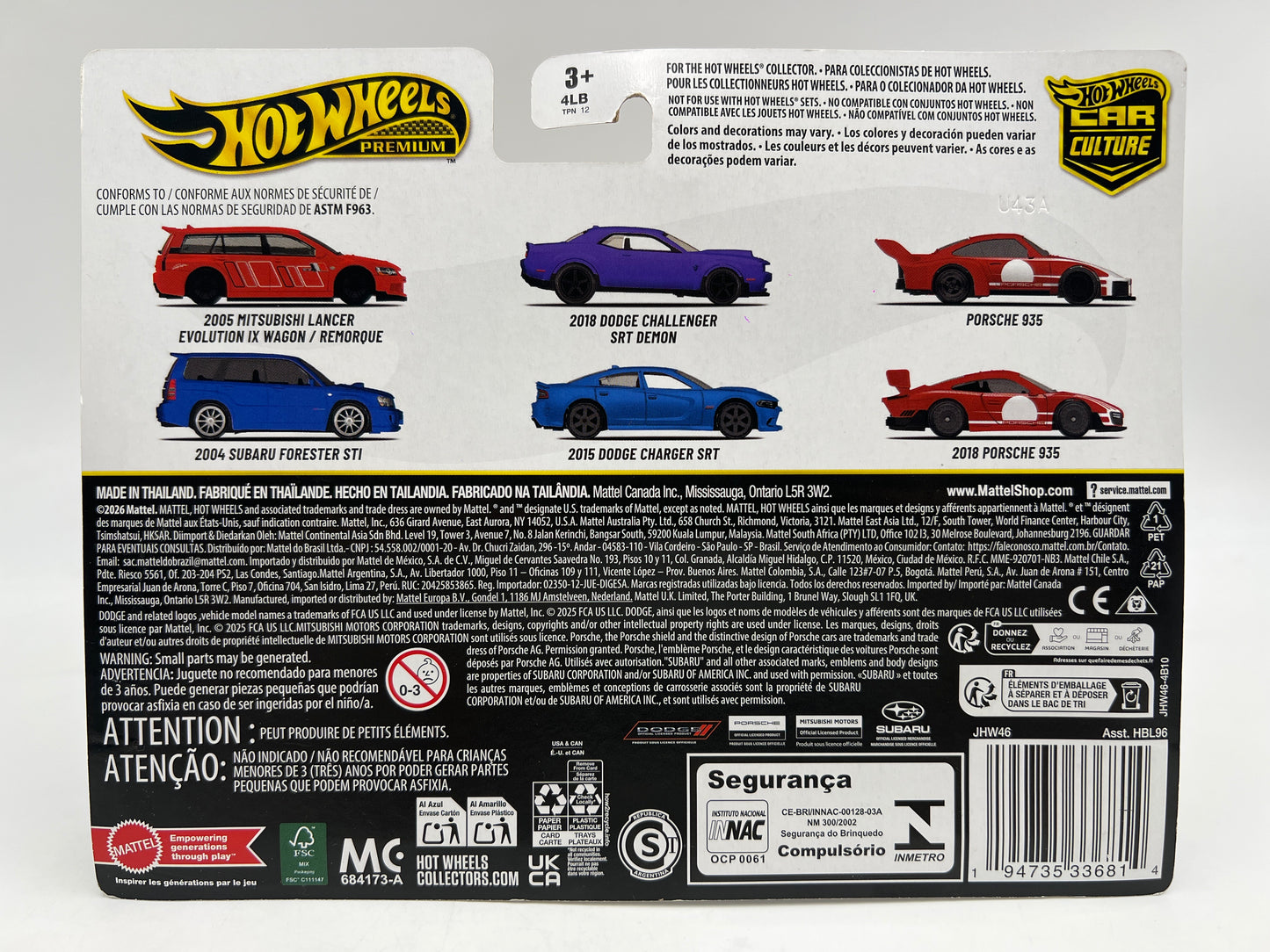 Hot Wheels Premium Target 2 Pack 2005 Mitsubishi Lancer Evo Wagon & 2005 Subaru Forester STI