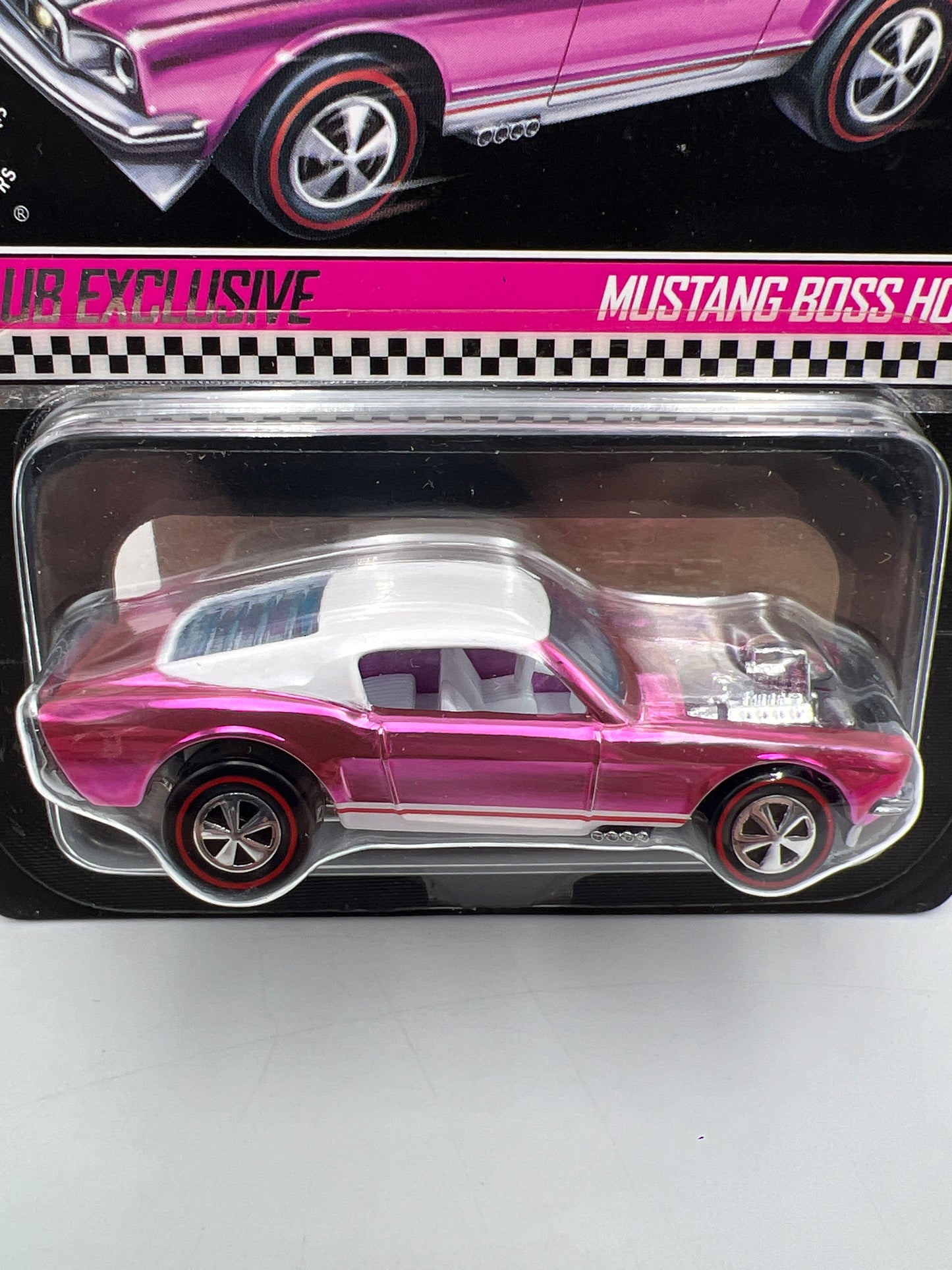 Hot Wheels RLC Club Exclusive Mustang Boss Hoss Pink W/Protector