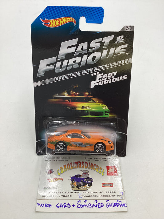 2013 Hot wheels Fast and Furious #2 Toyota Supra with Silver Wing and protector