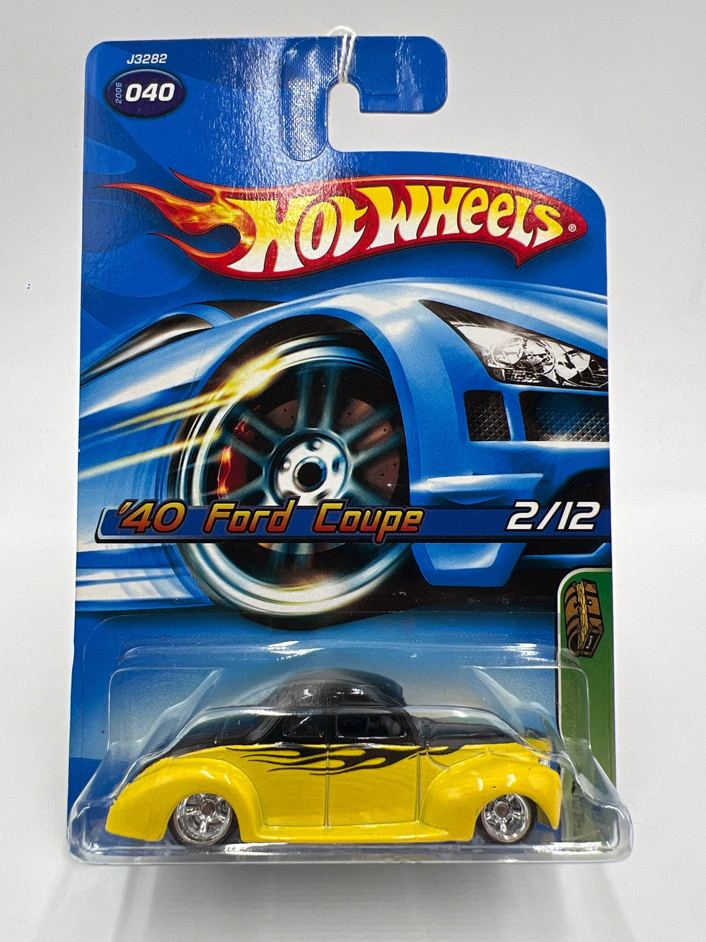 2006 Hot Wheels T-Hunt Series #40 40 Ford Coupe Yellow/Black W/Real Riders