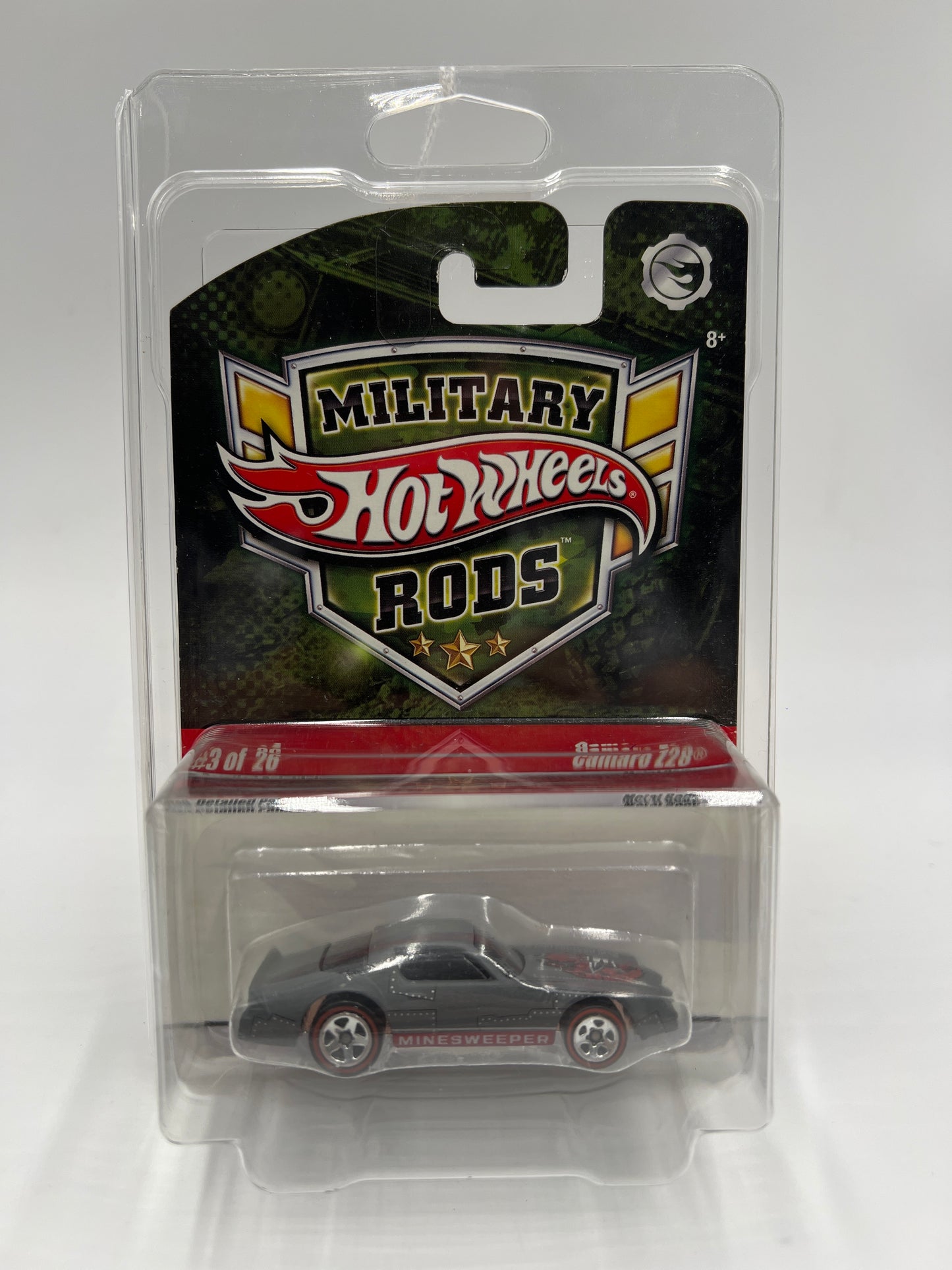 Hot Wheels Military Rods #3 Camaro Z28 Gray W/Protector