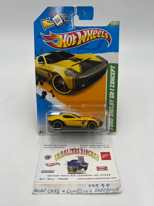 2012 Hot Wheels Treasure Hunt #61 Ford Shelby GR-1 Concept Yellow 277B