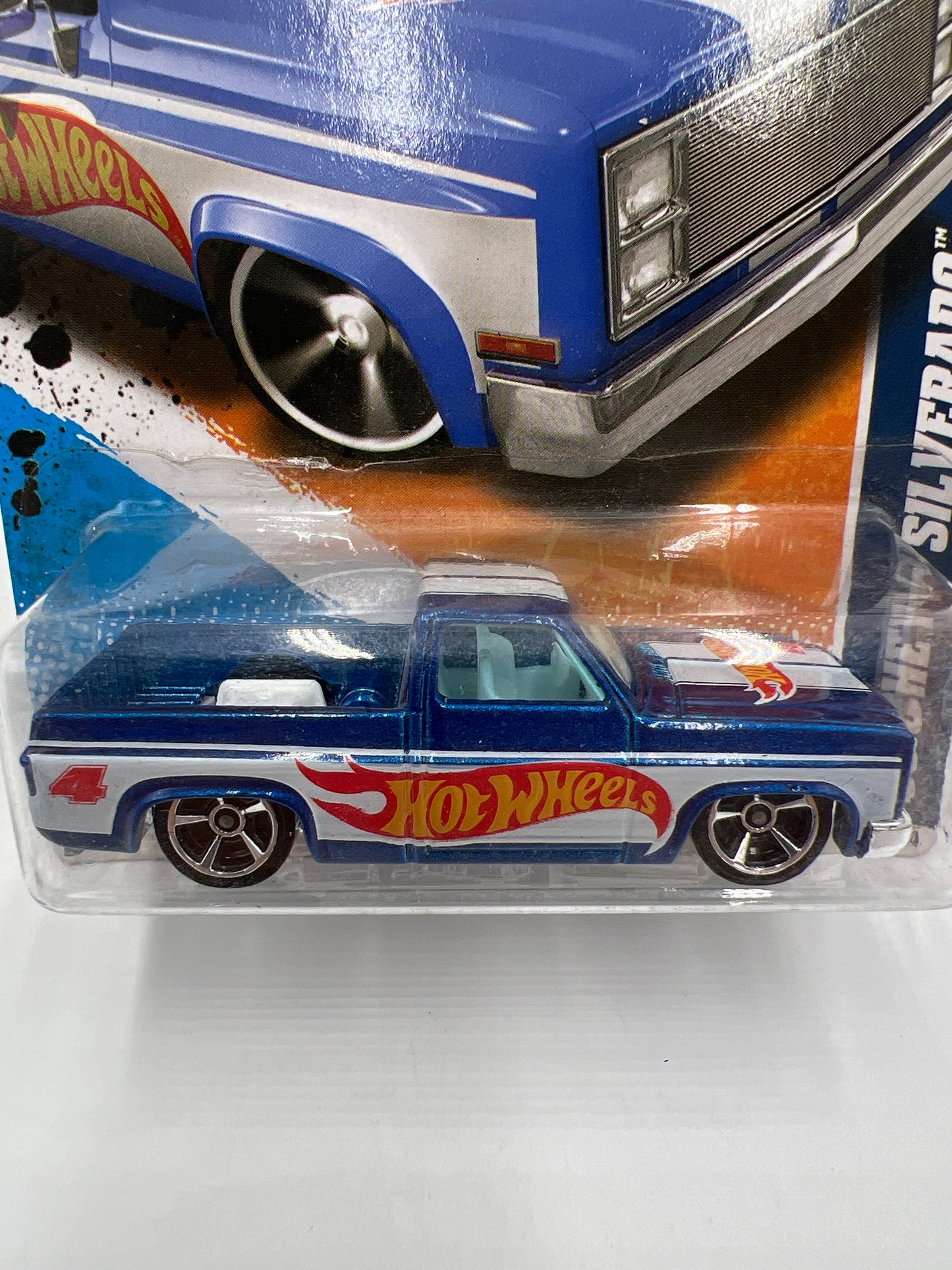 2011 Hot Wheels Racing #156 83 Chevy Silverado Blue W/Protector