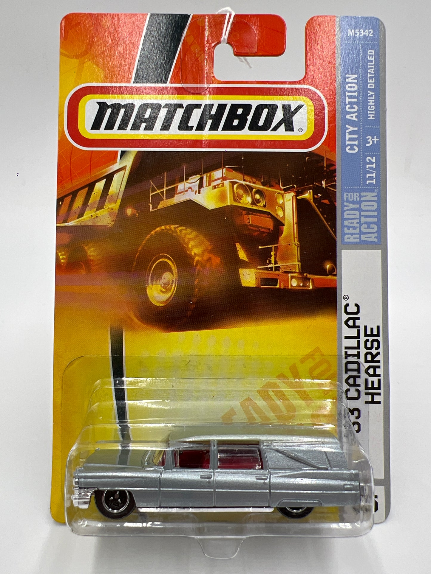Matchbox City Action #55 63 Cadillac Hearse Silver 206C