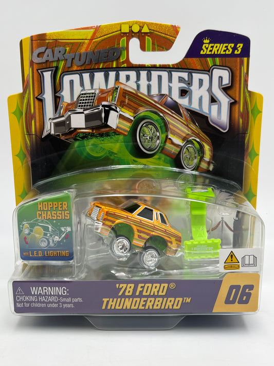 MGA Car Tuned Series 3 Show Glow Lowriders #6 78 Ford Thunderbird Orange