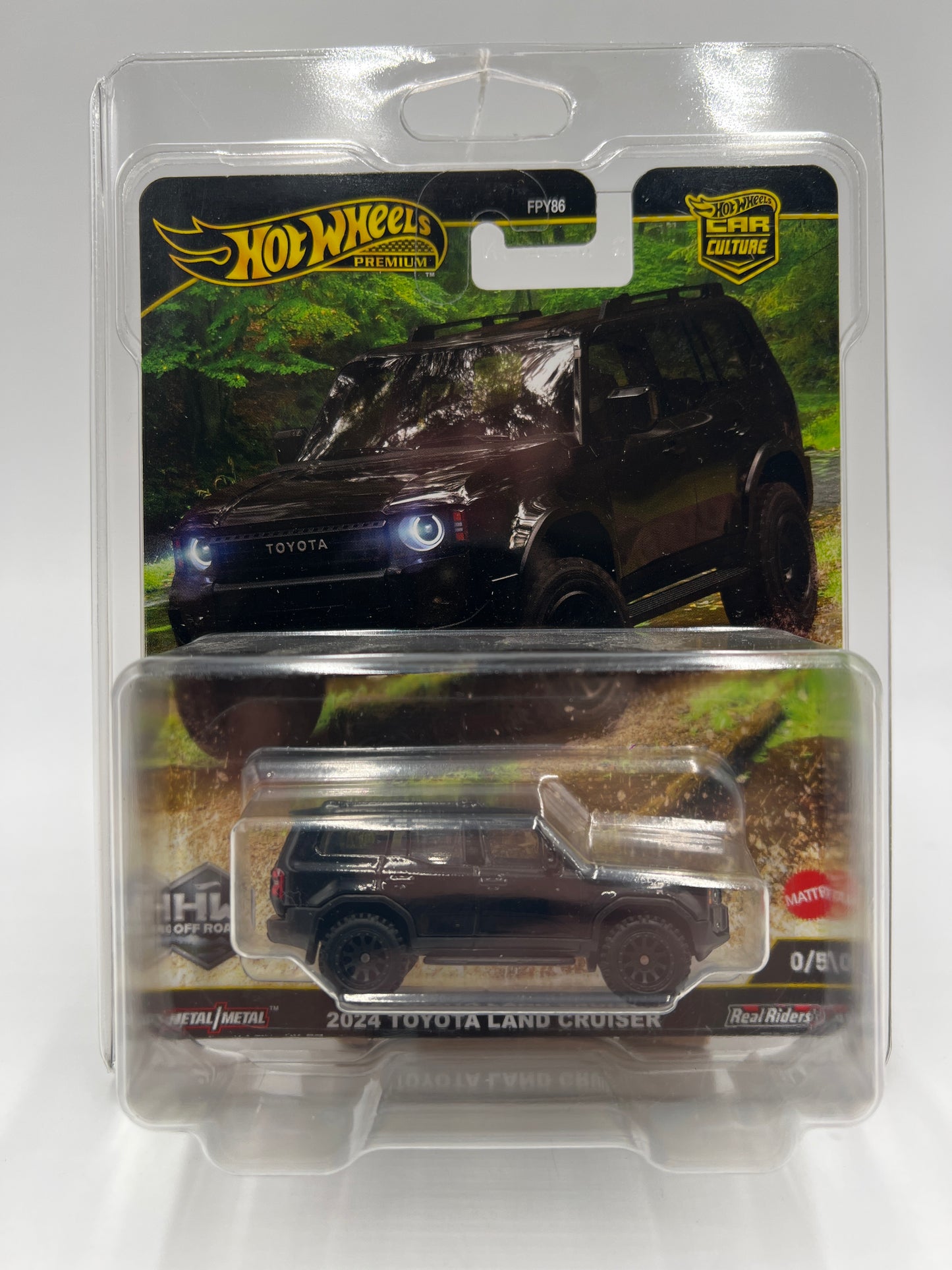 Hot Wheels Premium Car Culture CHASE HW Off Road #0 2024 Toyota Land Cruiser Black W/Protector