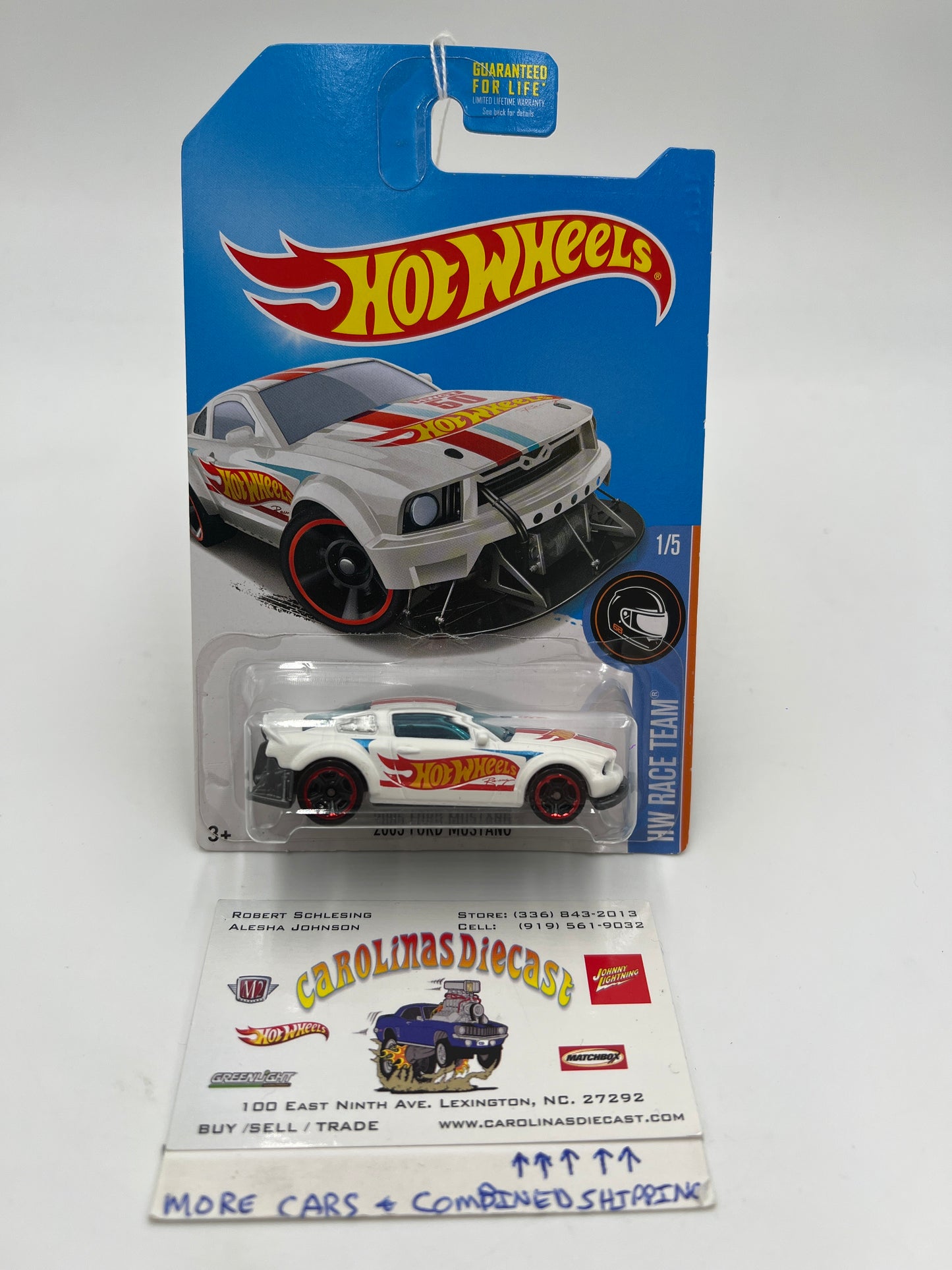 2017 Hot Wheels Kmart Exclusive HW Race Team 2005 Ford Mustang White 240F