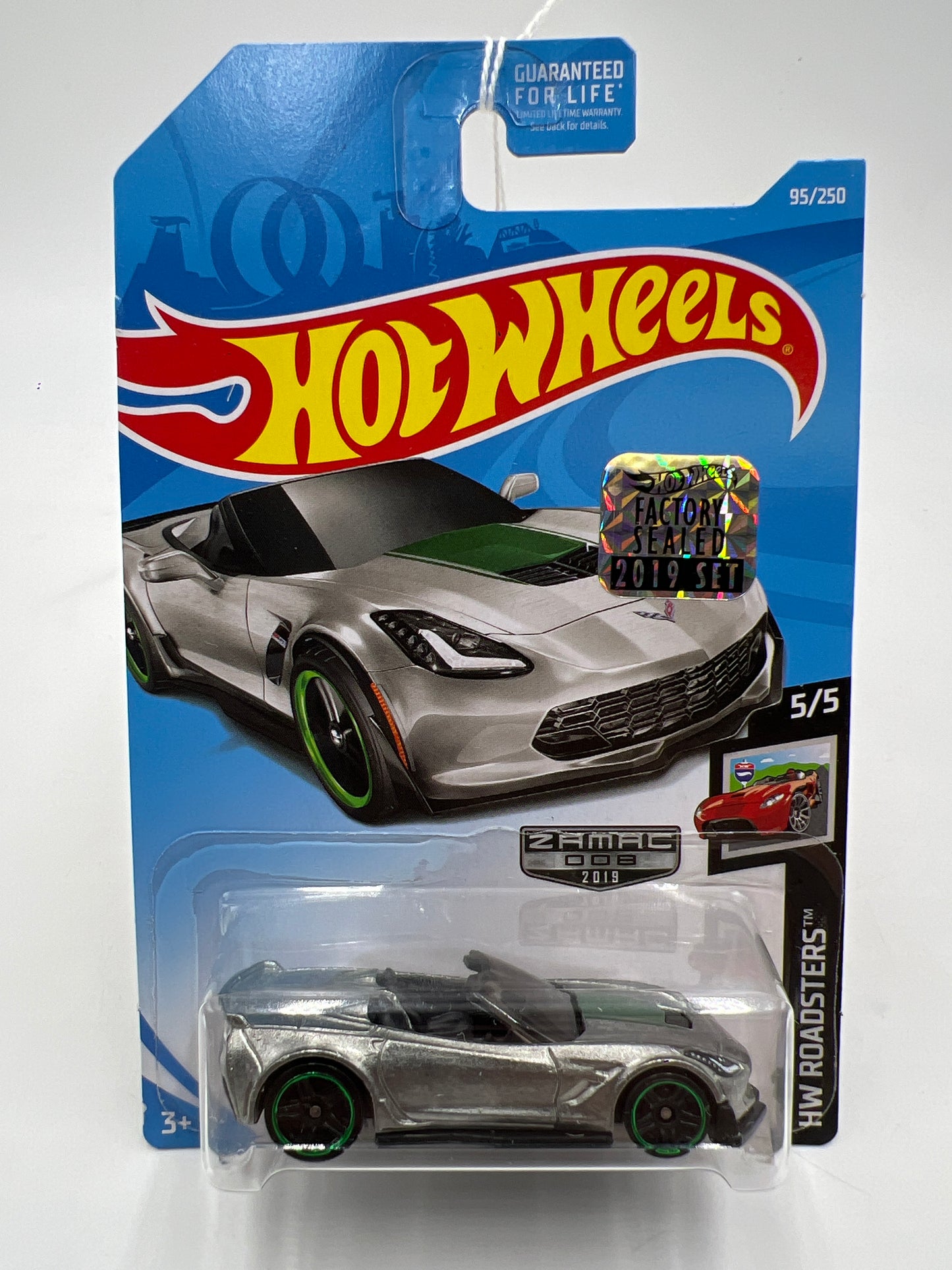 2019 Hot Wheels Factory Sealed Zamac 008 #95 Corvette C7 Z06 Convertible 143B