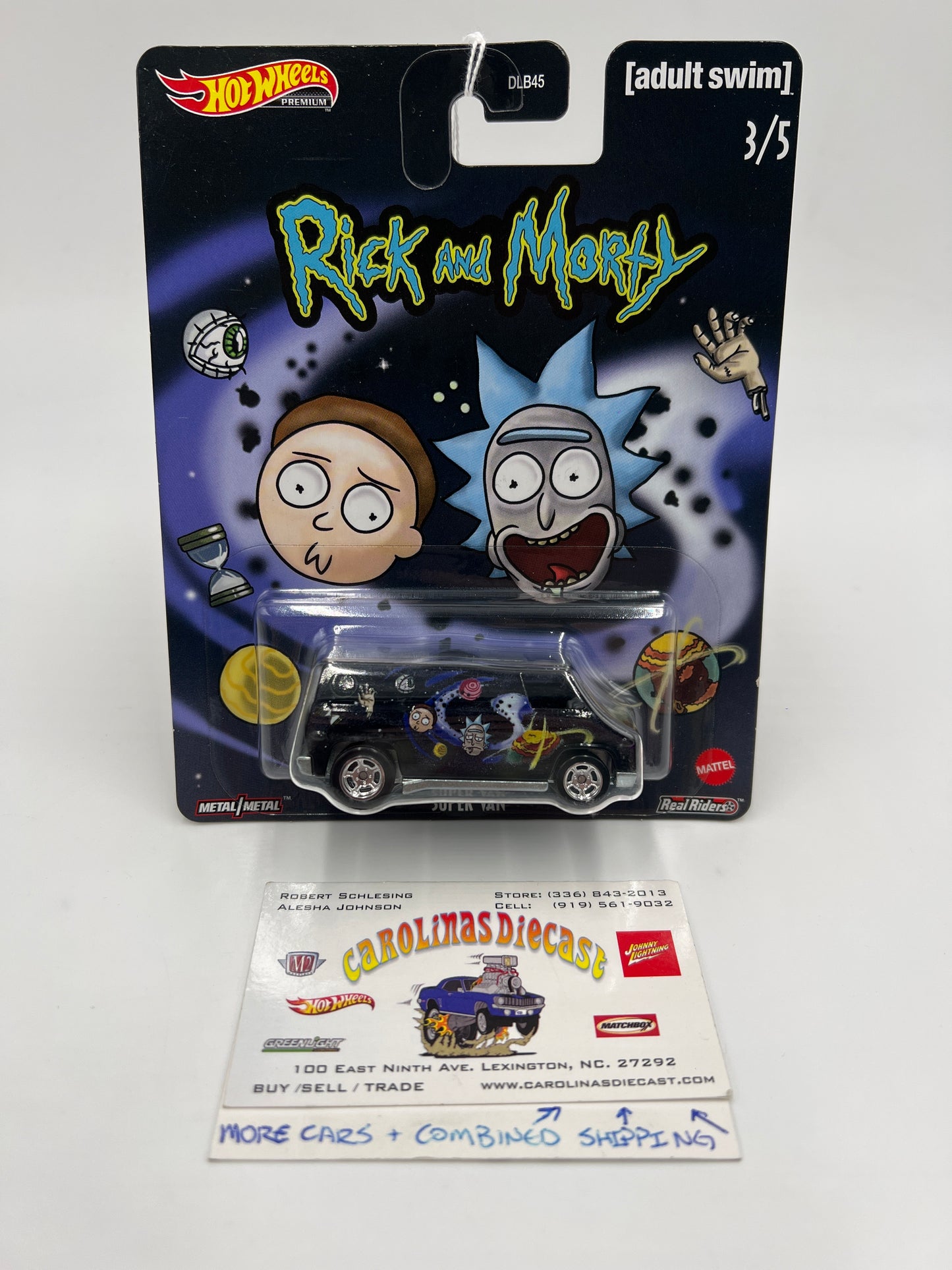 Hot Wheels Pop Culture Premium Rick And Morty #3 Super Van Black 269F