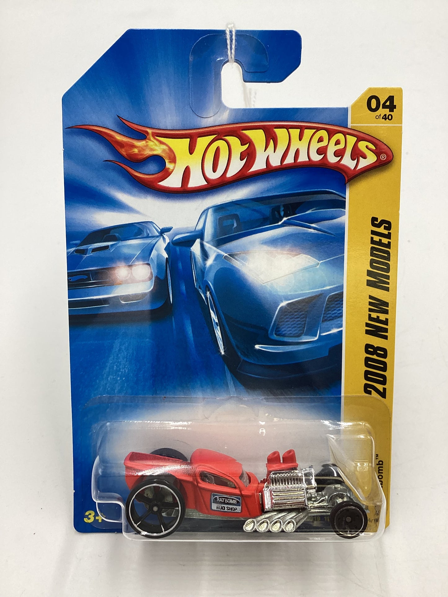 2008 Hot Wheels New Models #4 Ratbomb Satin Orange Cracked Blister AA5