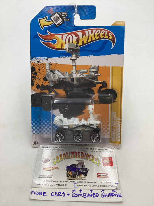 2012 hot wheels #14 Mars Rover Curosity White 121B