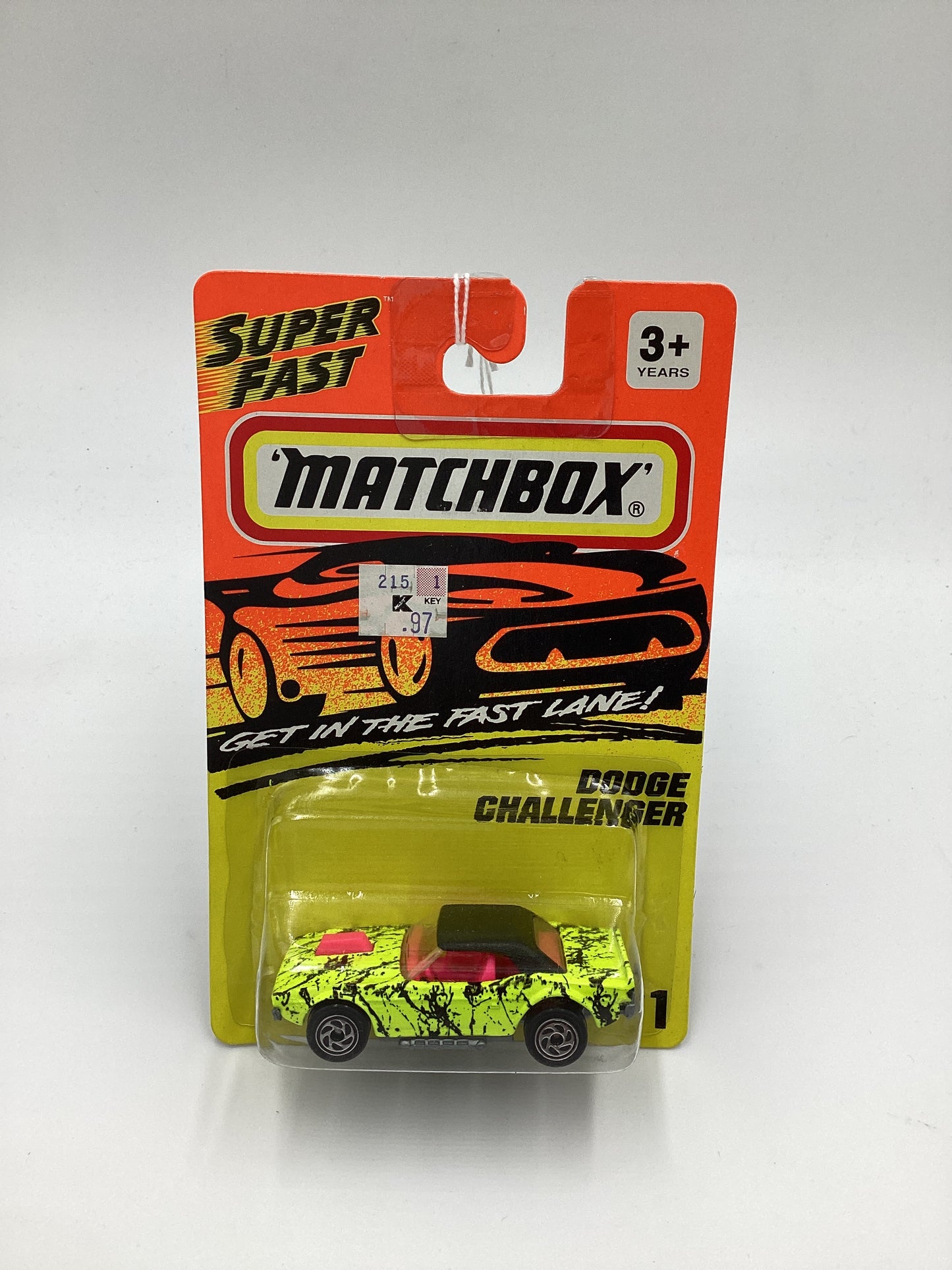 Matchbox Super Fast Get In The Fast Lane #1 Dodge Challenger Neon Yellow 207D