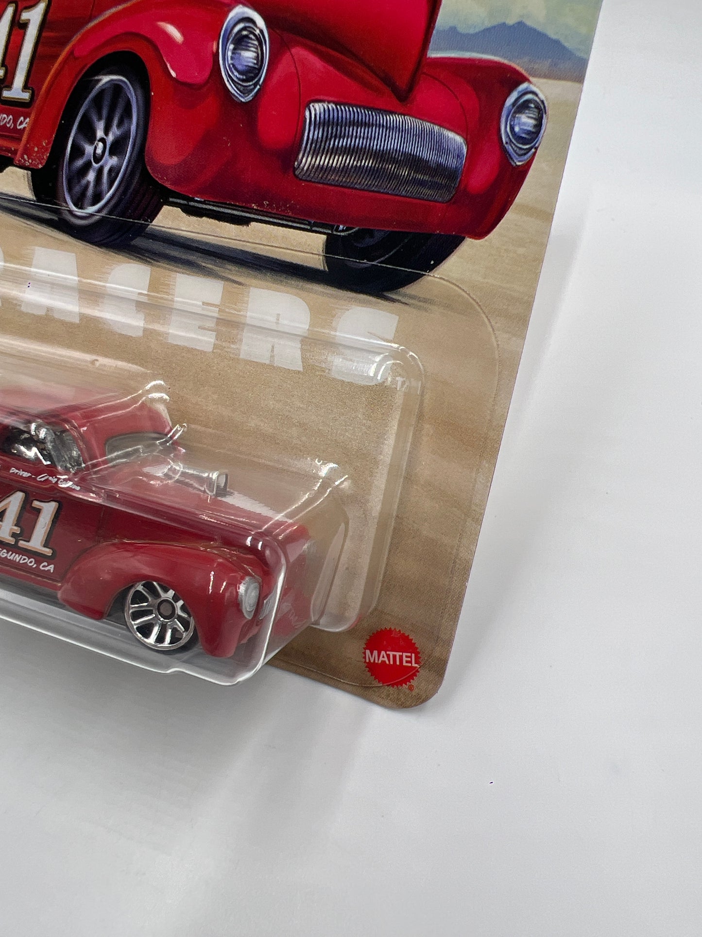 2025 Hot Wheels Silver Series Salt Flat Racers #3 1941 Willys Red 156E