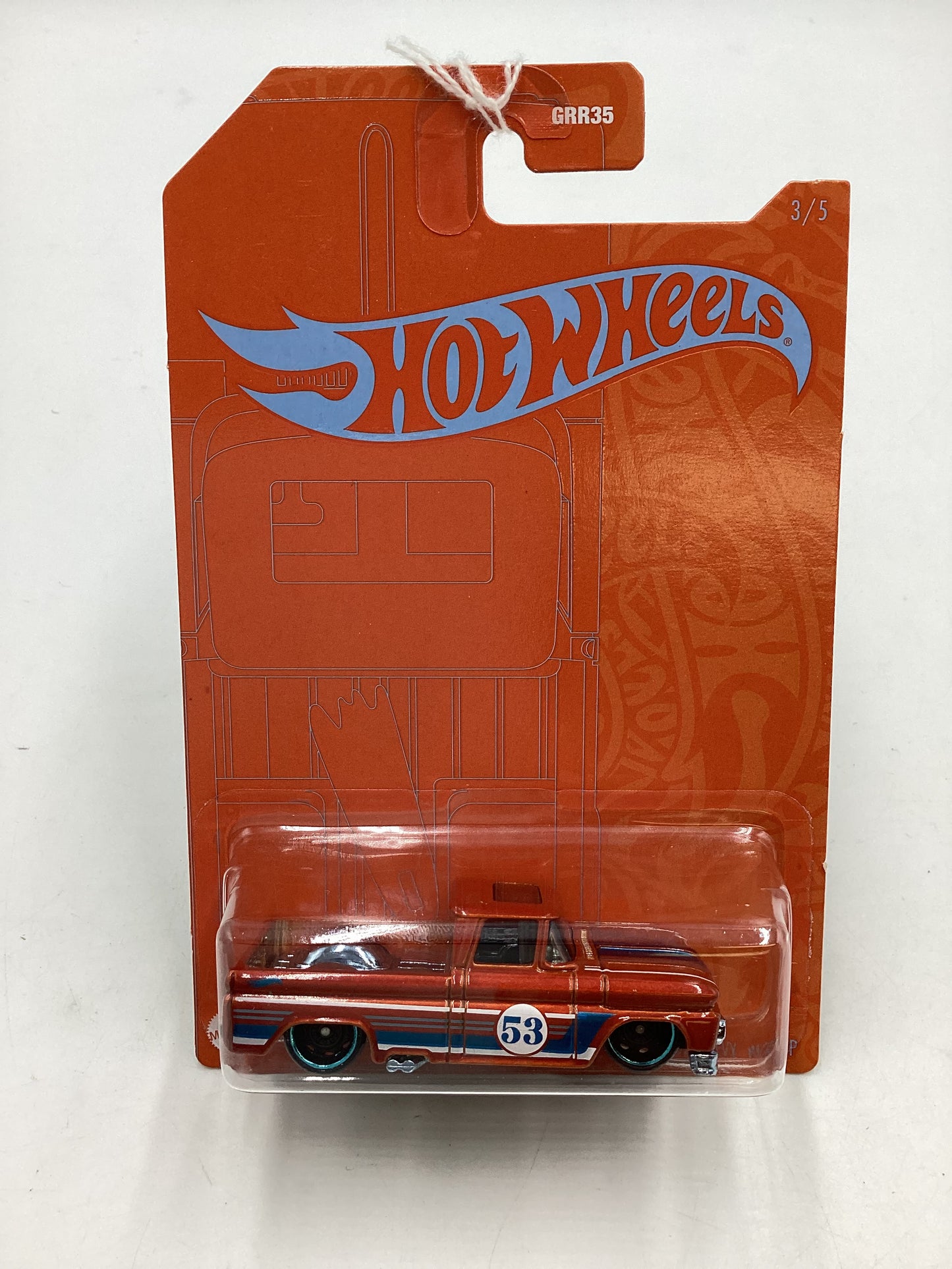 2021 Hot wheels 53rd anniversary Orange and blue Custom 62 Chevy Pickup 158B