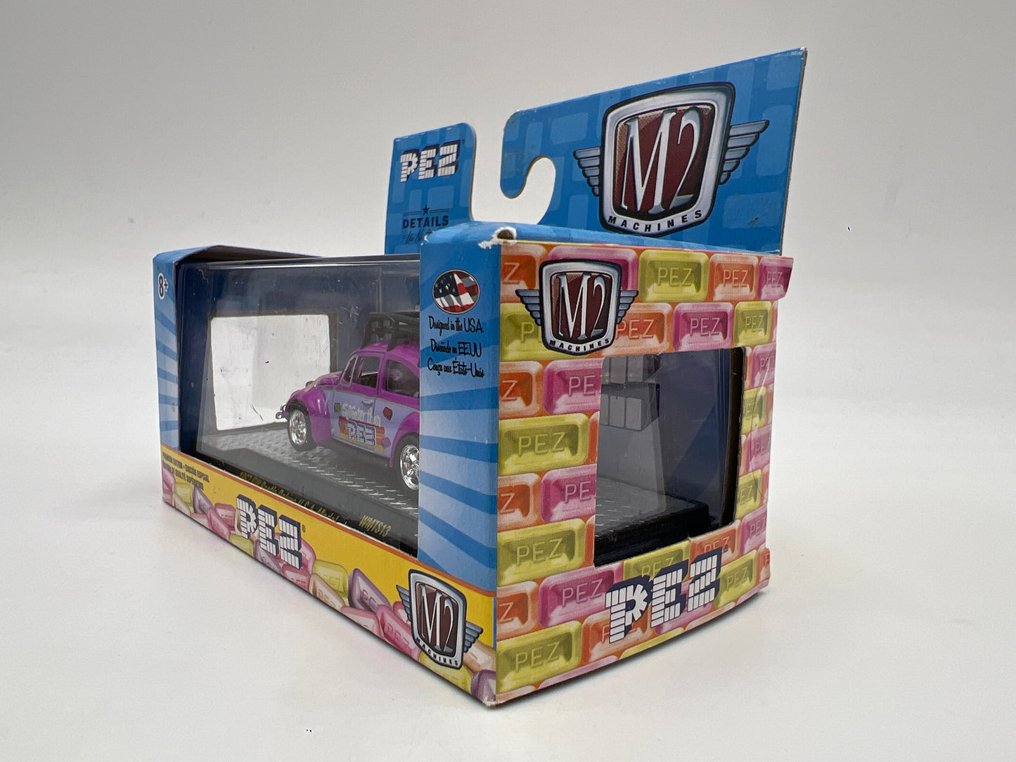 M2 Machines Walmart Exclusive Pez 1967 VW Beetle Deluxe USA Model Purple WMTS13