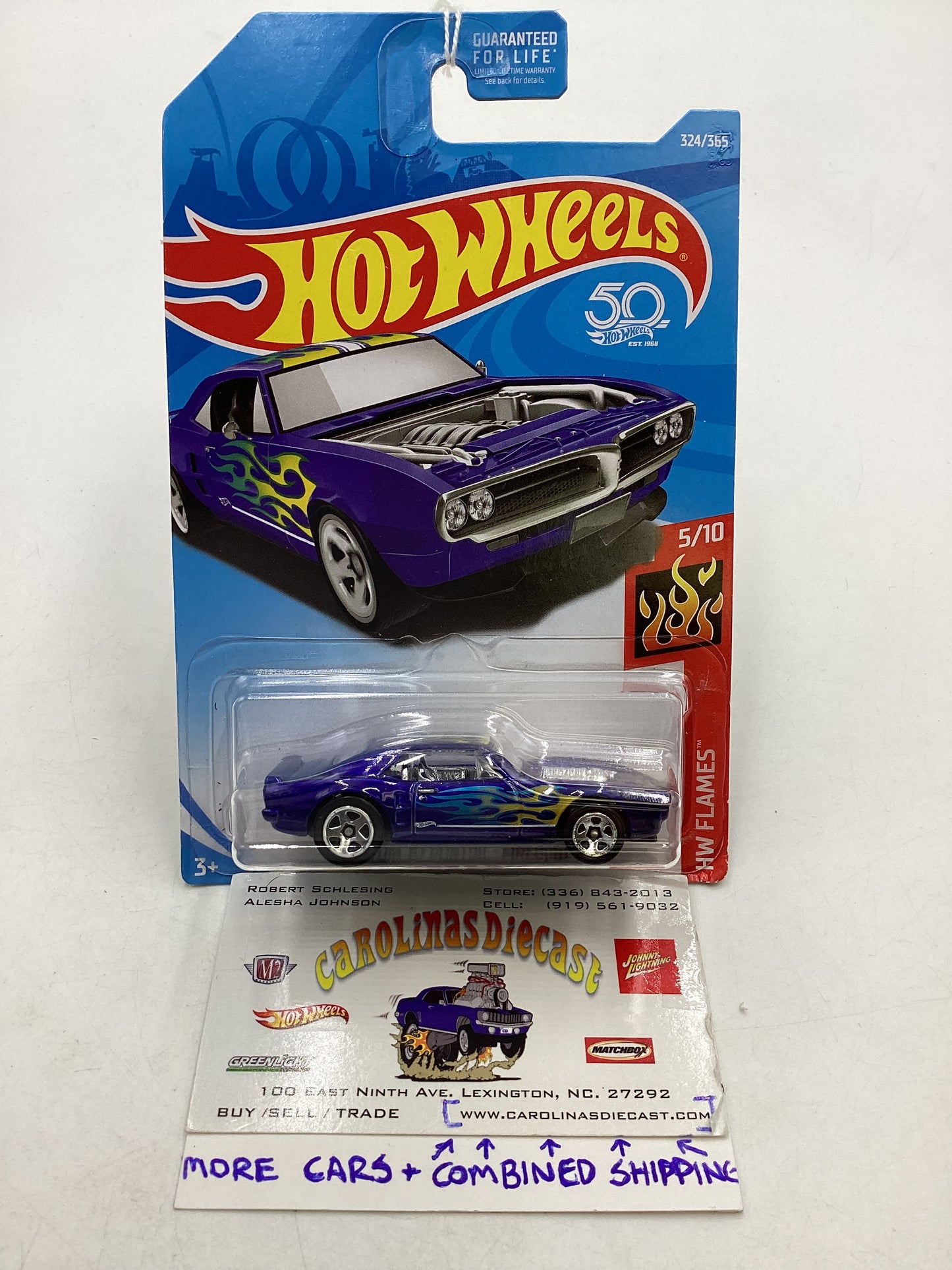 Hot Wheels 2018 Custom 67 Pontiac Firebird Blue #324 36B