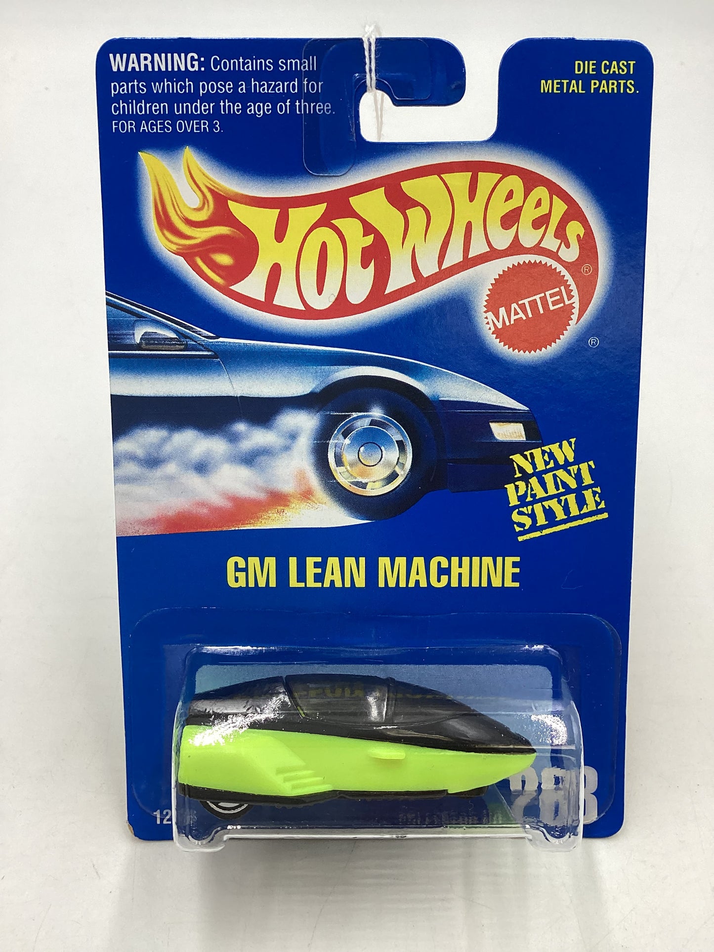 Hot Wheels Blue Card Collector No. 268 GM Lean Machine Green UH Chrome Wheels 237H