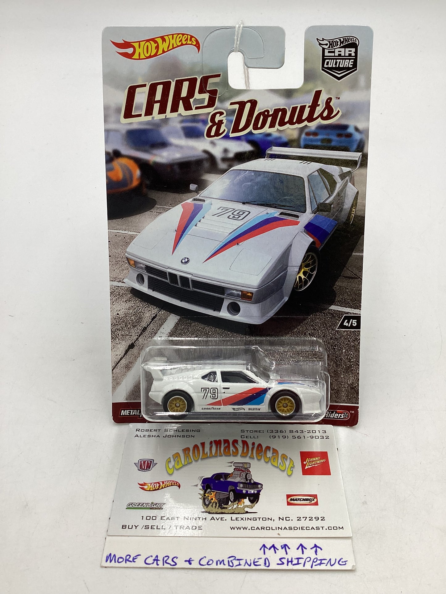 Hot wheels Cars & Donuts 4/5 BMW M1 Procar 245N