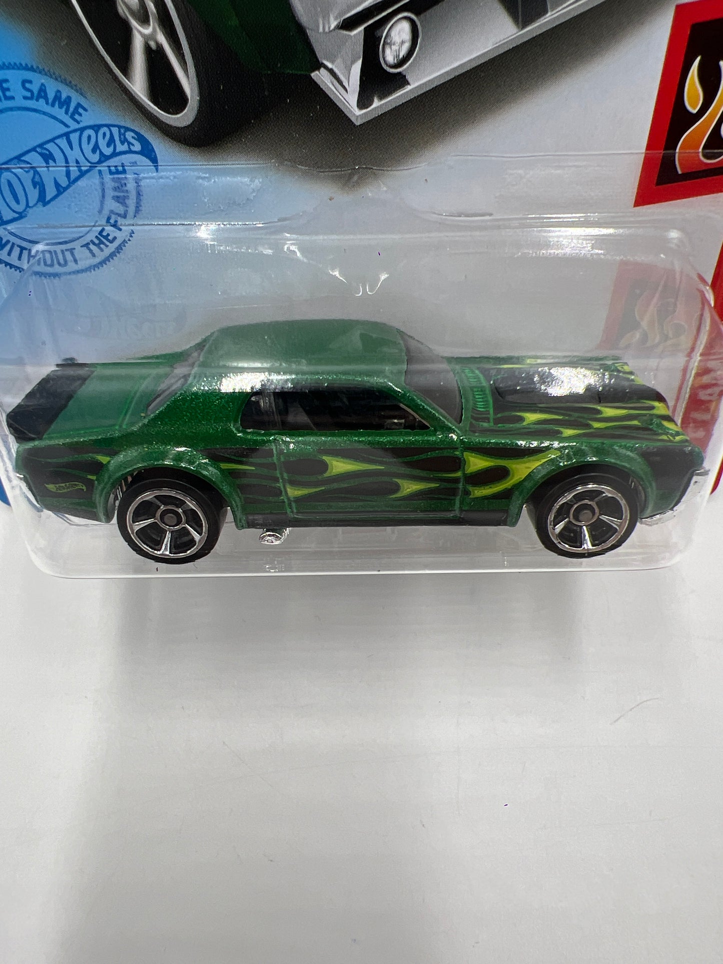 2021 Hot Wheels Flames #207 68 Mercury Cougar Green 41C