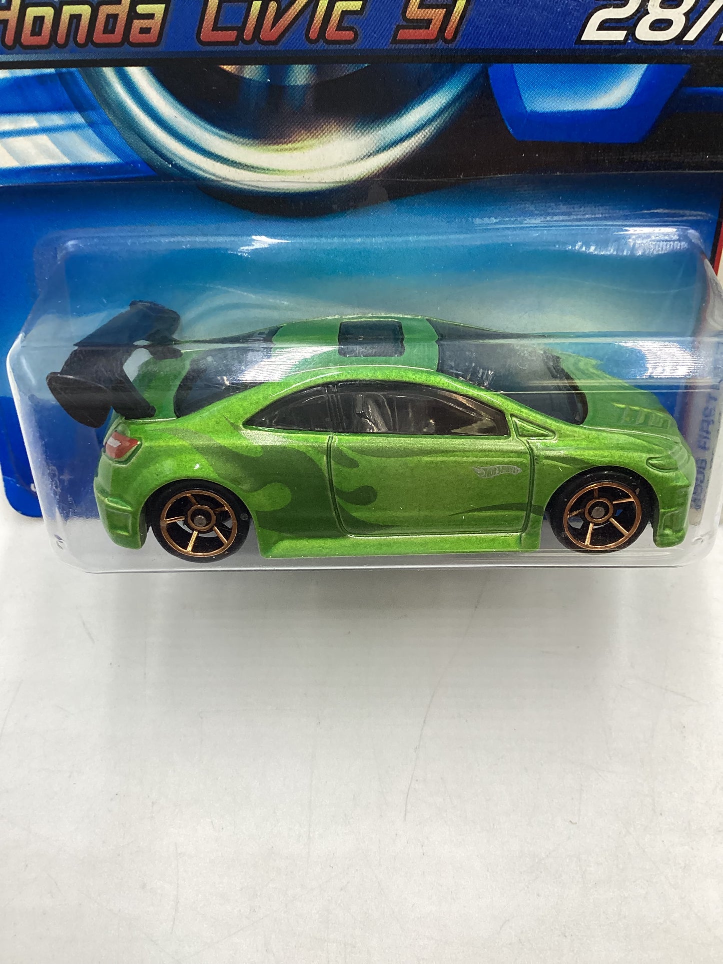 2006 Hot wheels #028 Faster Than Ever Green Honda Civic Si