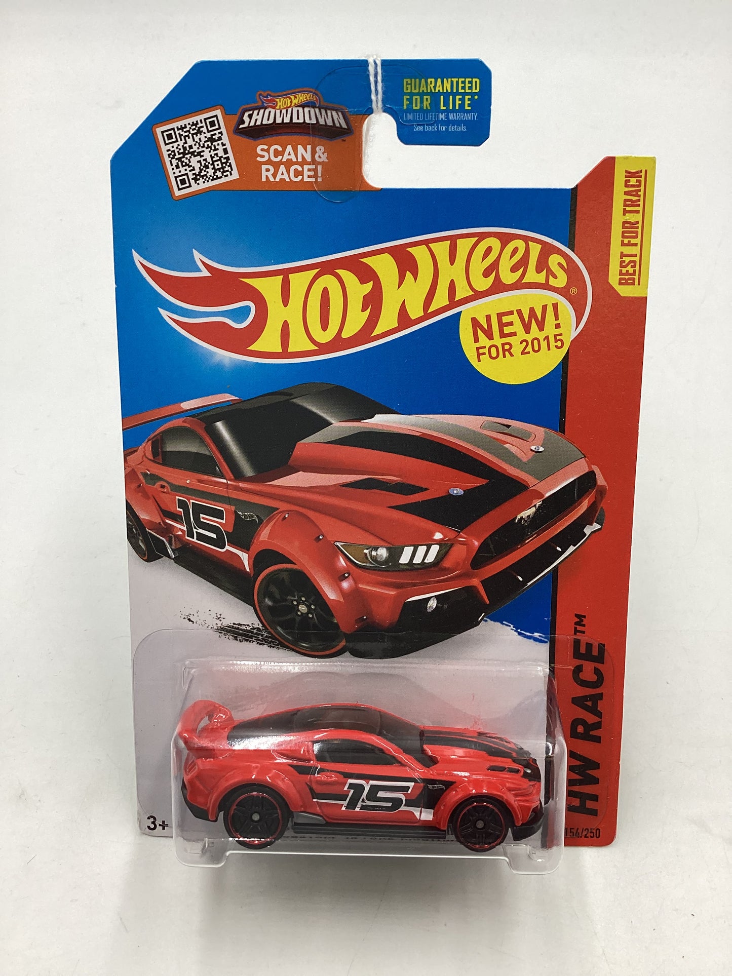 2015 Hot Wheels HW Race #154 Custom 15 Ford Mustang Red 30E