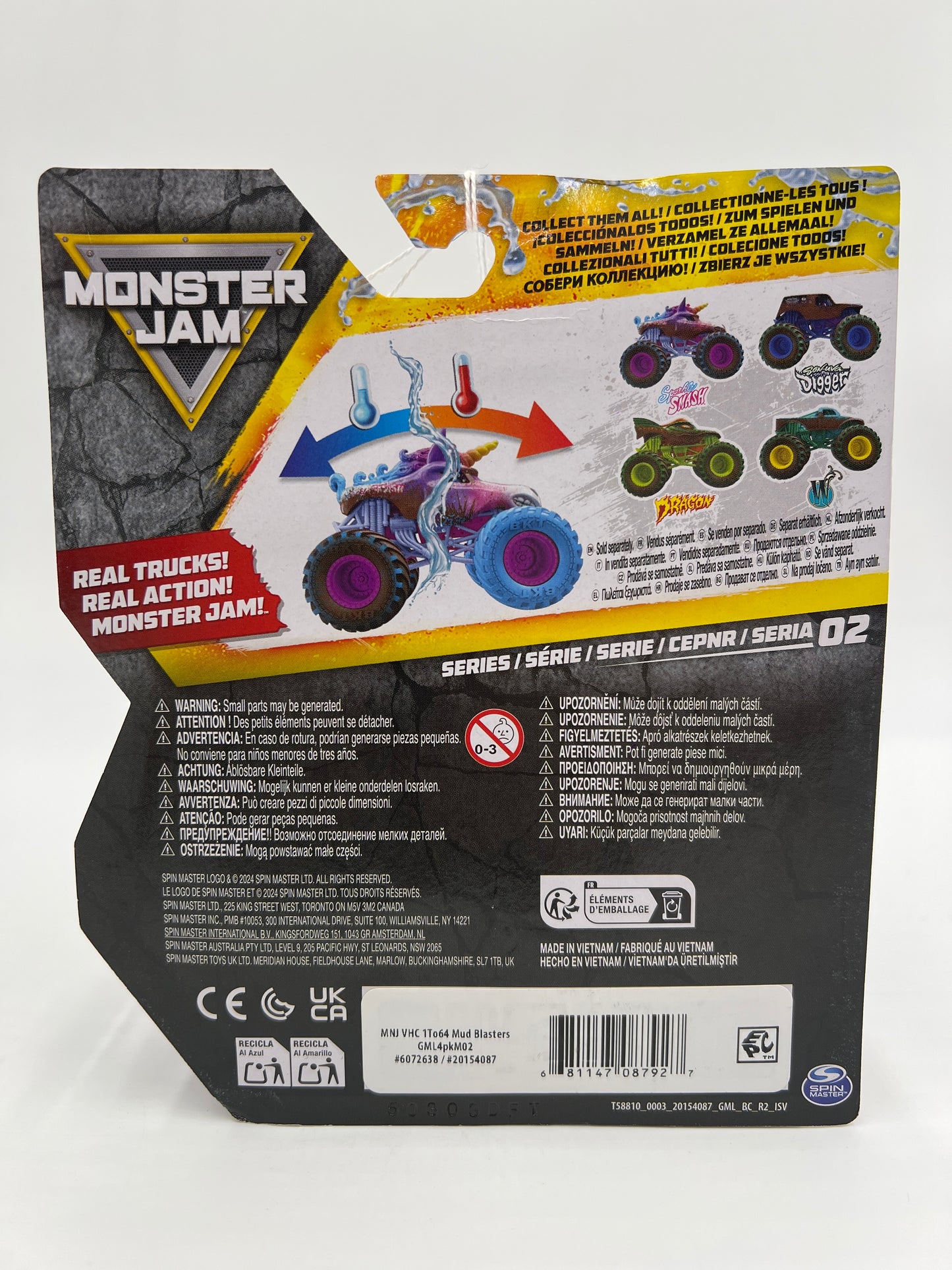 2025 Monster Jam Series 2 Color Change Mud Blaster Sparkle Smash