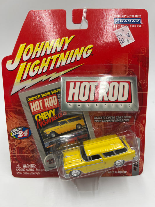 Johnny Lightning Hot Rod Magazine #17 1955 Chevy Nomad Yellow