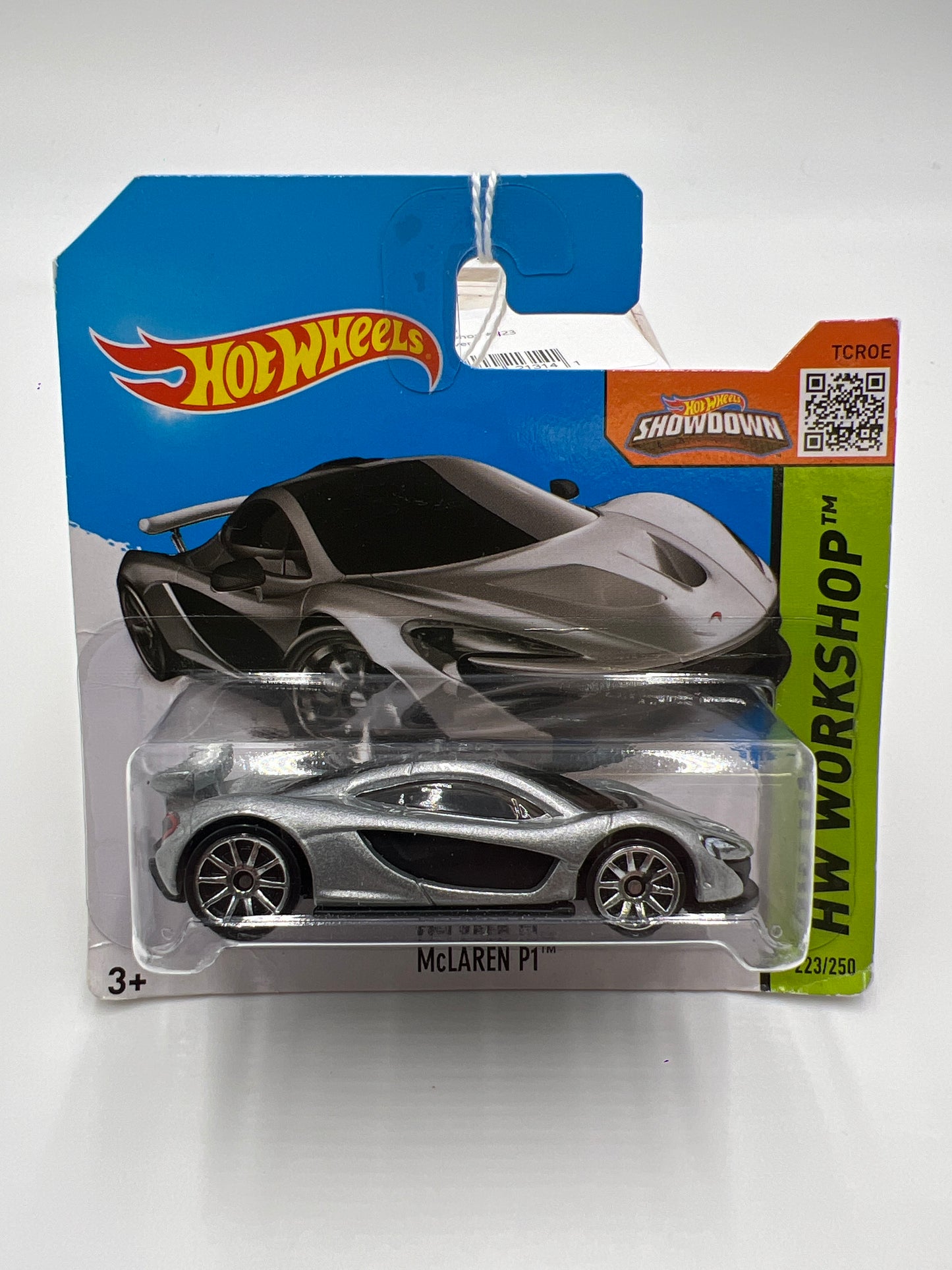 2015 Hot Wheels Workshop #223 McLaren P1 Silver Short Card 103A