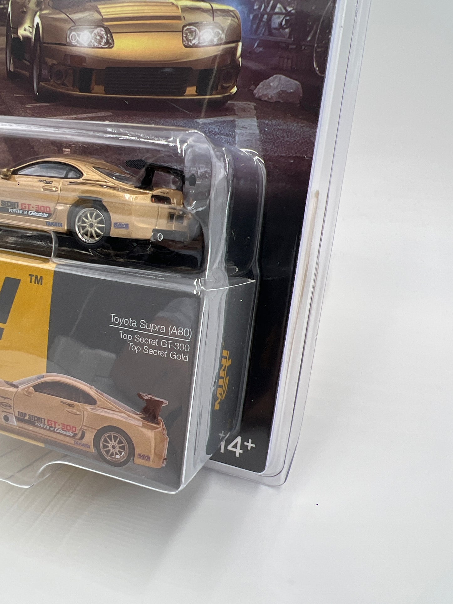 Mini GT #961 Top Secret Toyota Supra A80 GT-300 Gold