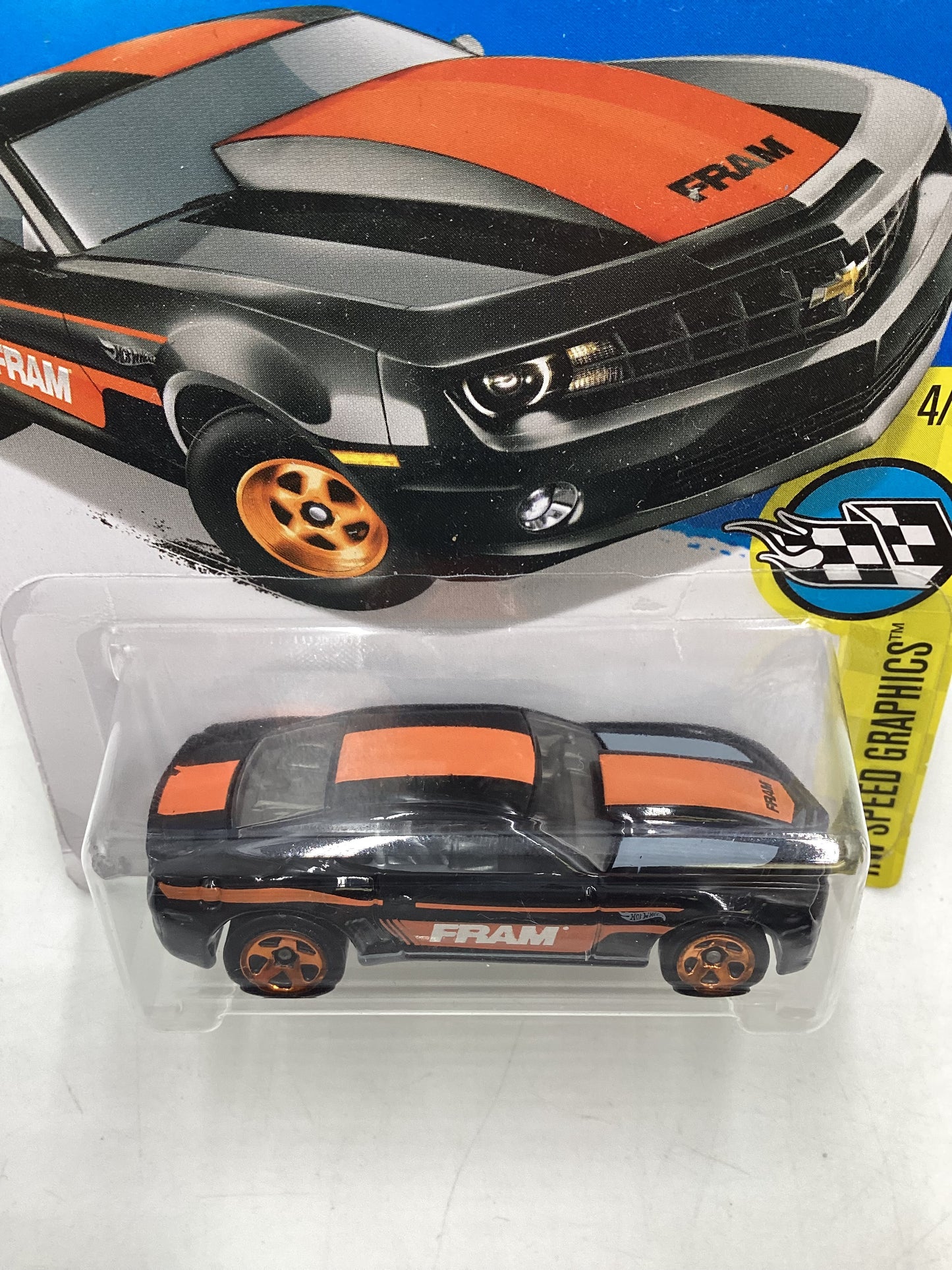 2016 Hot Wheels #179 Black 13 Chevrolet Copo Camaro 6E