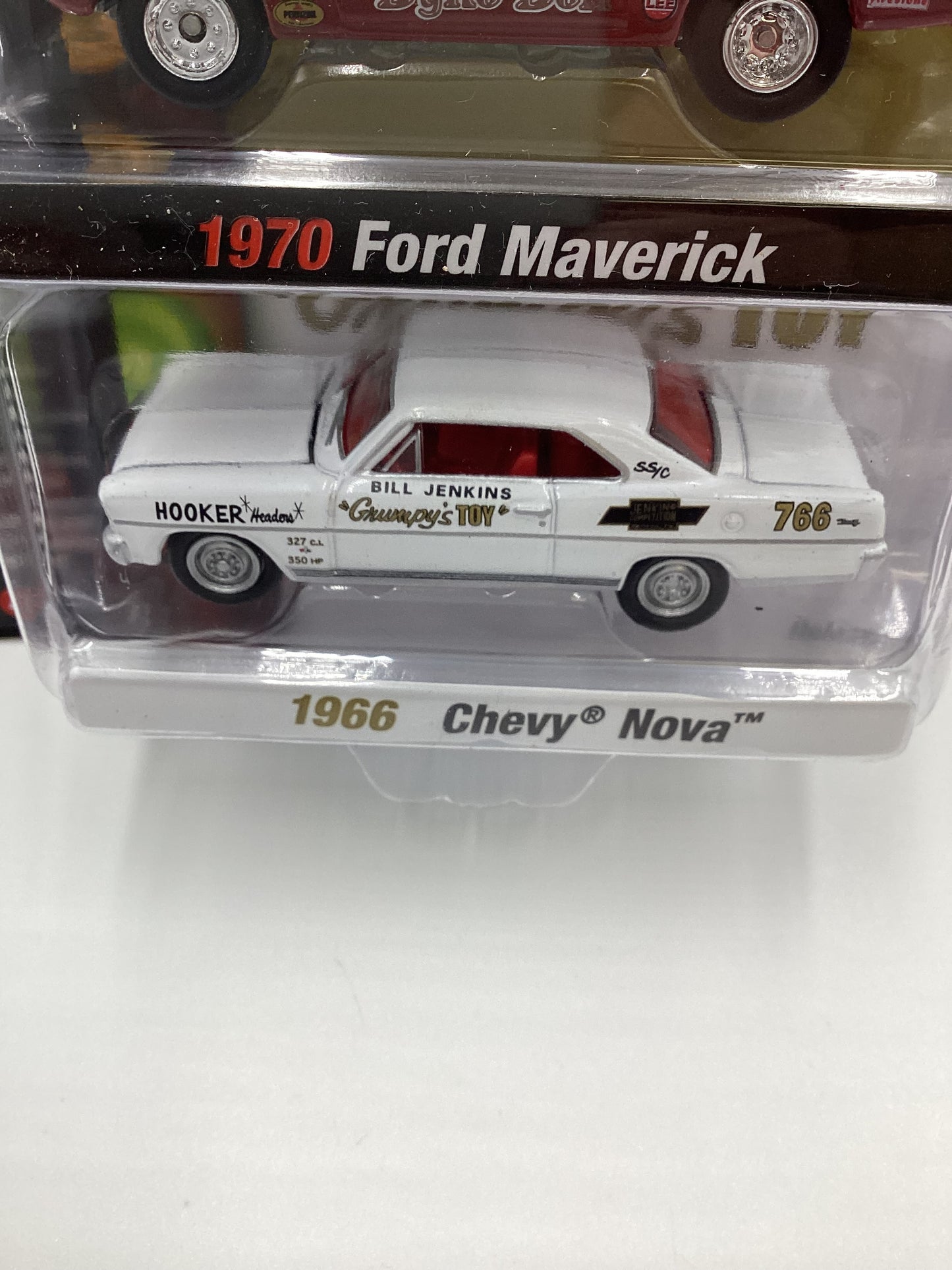 Johnny Lightning Legends of the Quarter Mile Release 2 Version A 1970 Ford Maverick Dino Don 1966 Chevy Nova Grumpys Toy 231B