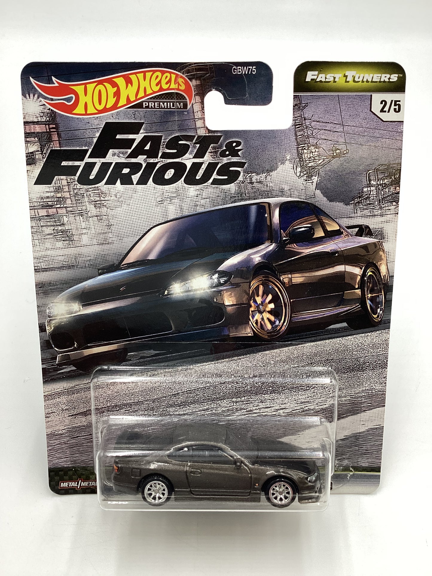 Hot wheels Fast and furious Fast Tuners #2 Nissan Silvia S15 Gray with protector