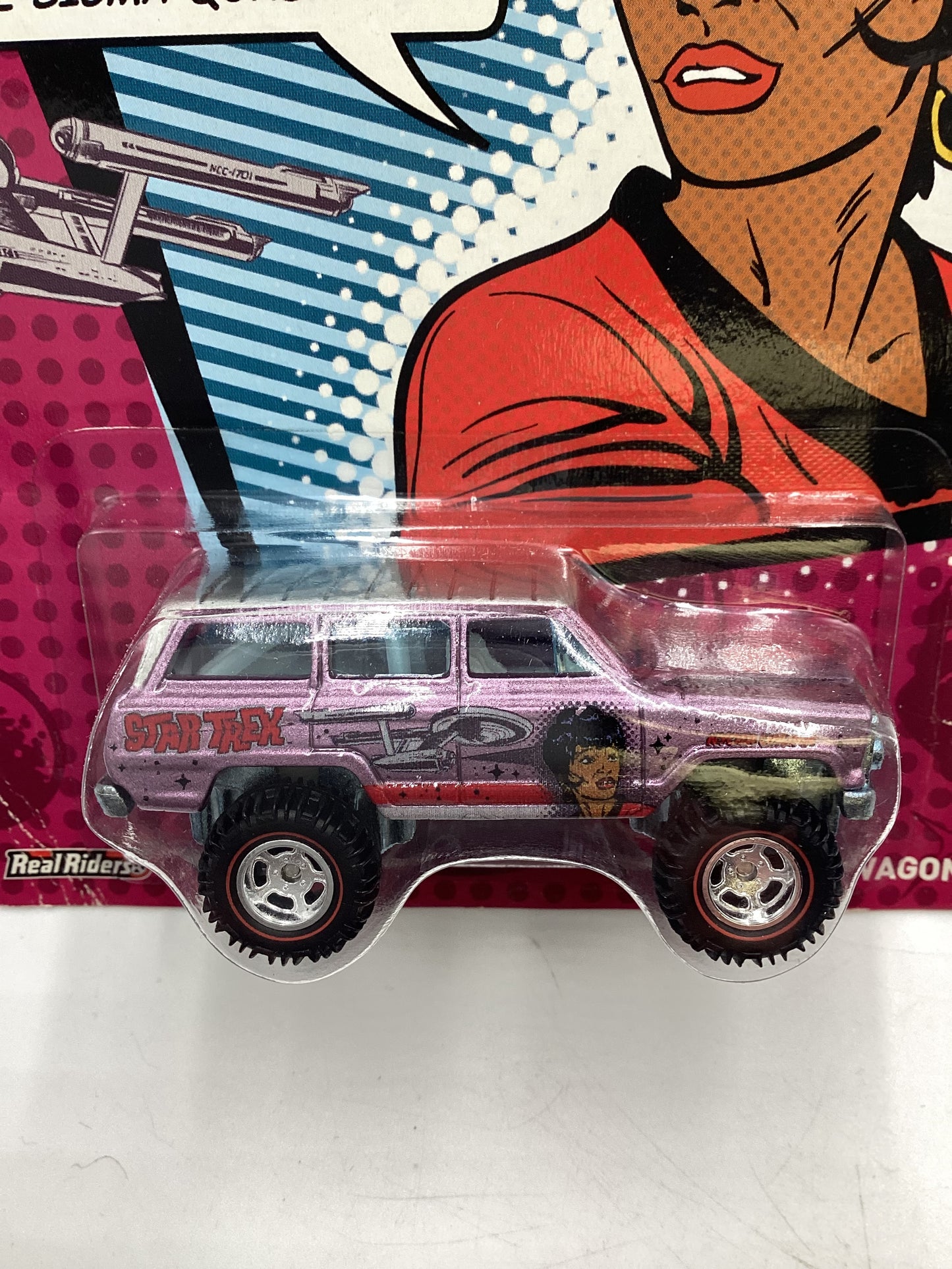 Hot wheels Pop Culture Star Trek 1988 Jeep Wagoneer Purple Vein Bottom Left 267A