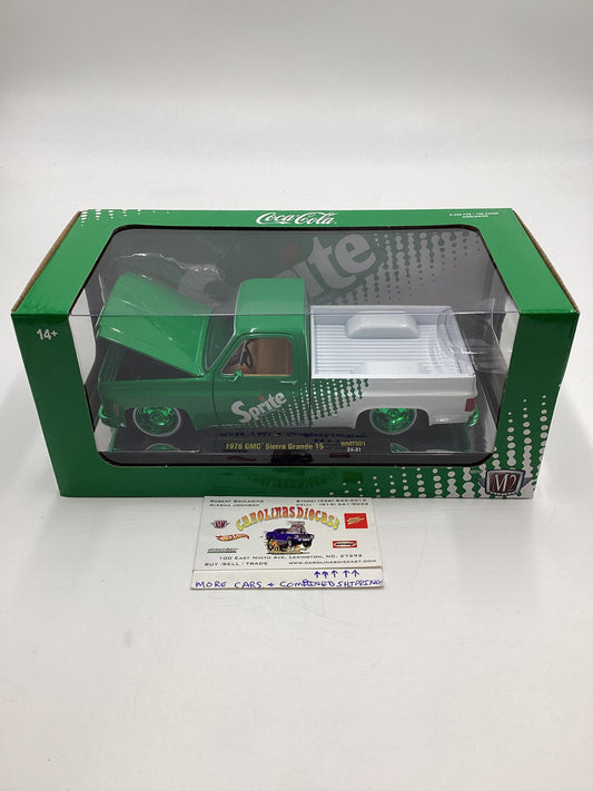 M2 Machines 1/24 Walmart Exclusive Sprite 1976 GMC Sierra Grand Green/White WMTS01 Chase