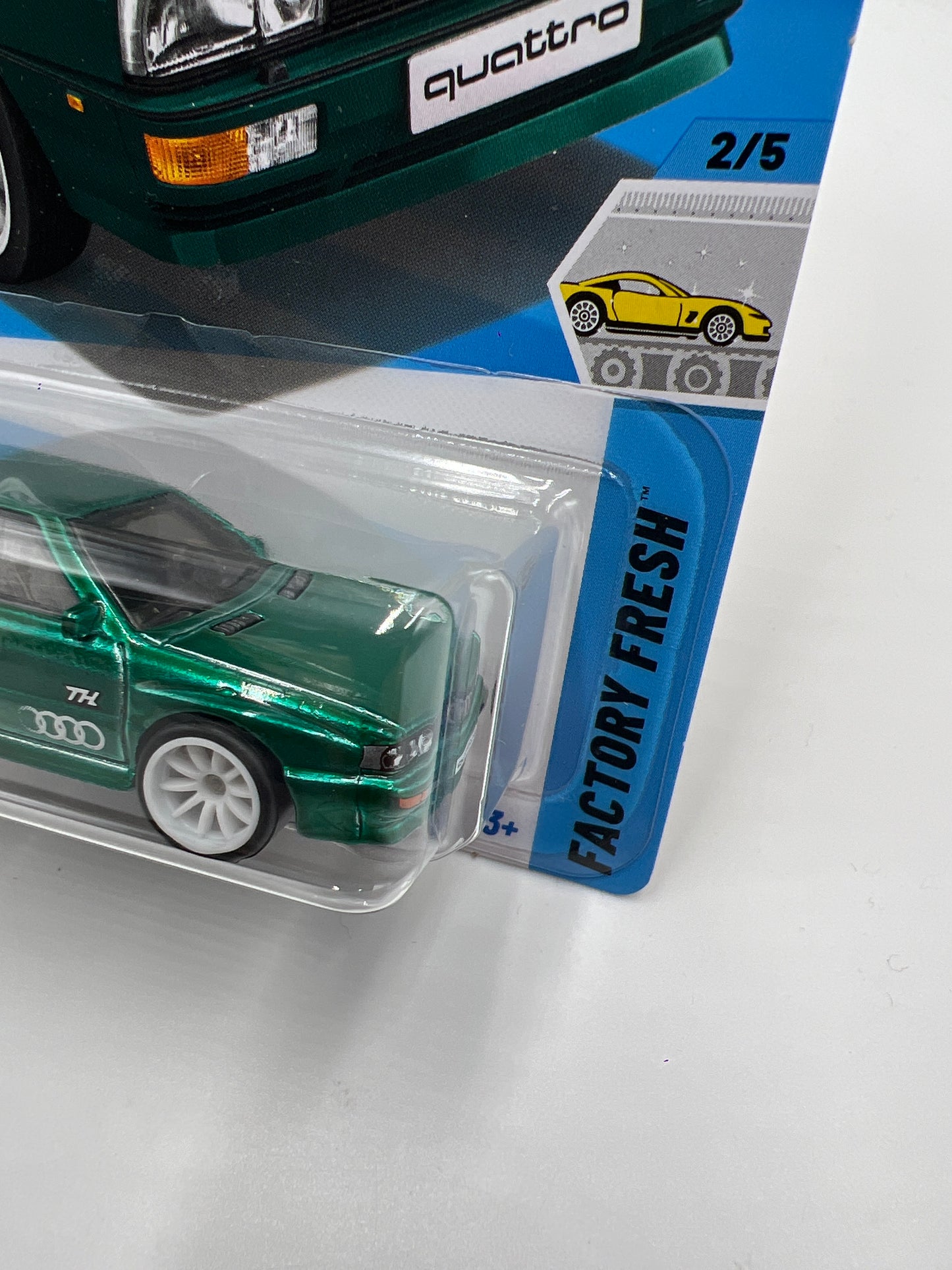 2025 Hot Wheels A Case Super Treasure Hunt #16 87 Audi Quattro Green W/Protector