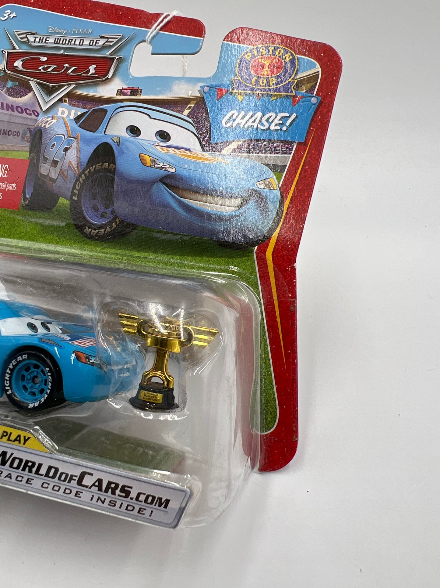 Disney Pixar The World Of Cars #102 CHASE Dinoco Lightning McQueen With Piston Cup