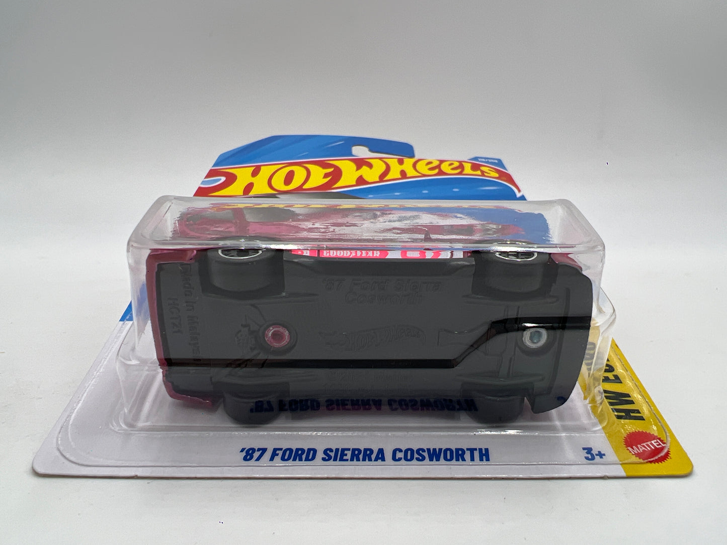 2026 Hot Wheels Super Treasure Hunt #116 87 Ford Sierra Cosworth Pink W/Protector Intl Card 1