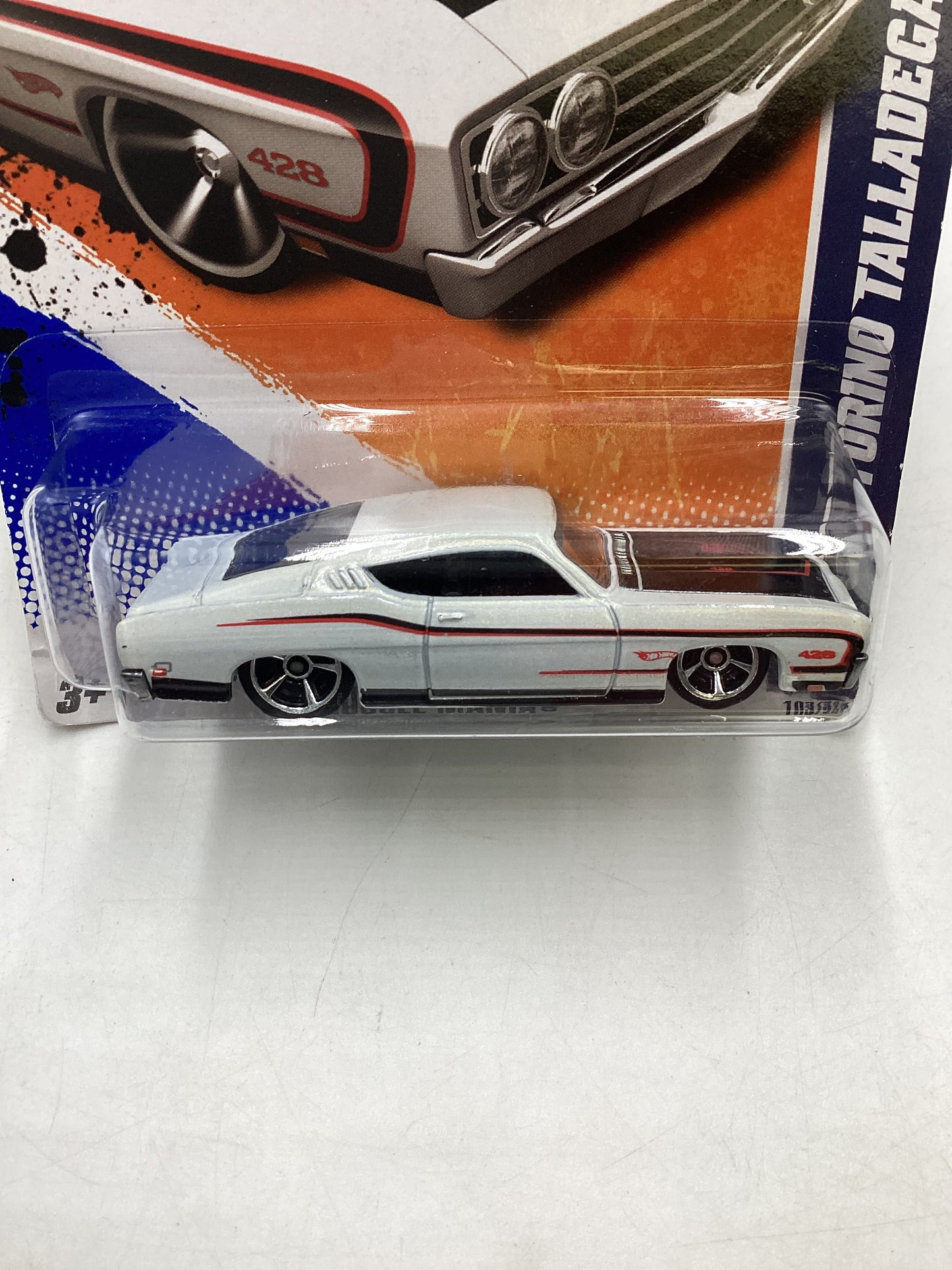 2011 Hot Wheels #103 69 Ford Torino Talledega White 27A