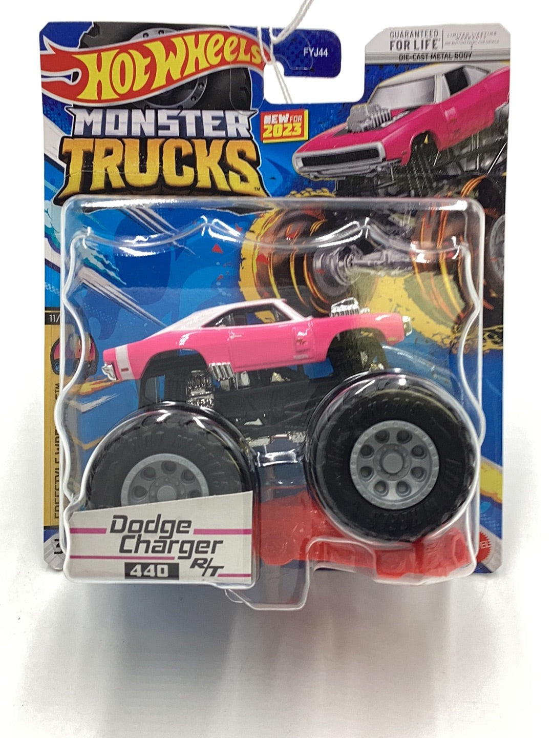 2023 Hot wheels monster Trucks Dodge Charger r/t 440 pink 133E