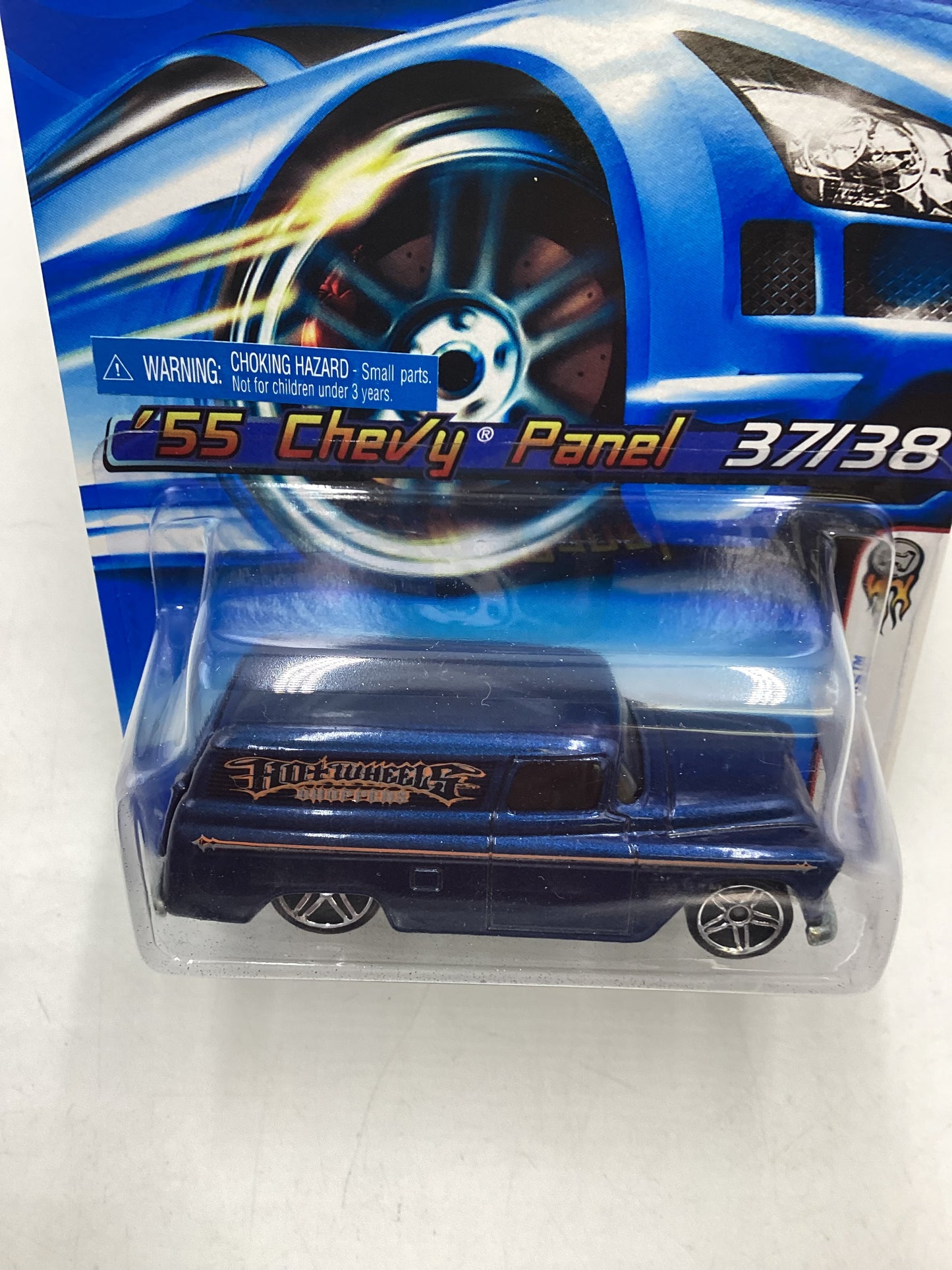 2006 Hot Wheels First Editions #037 55 Chevy Panel Blue with protector