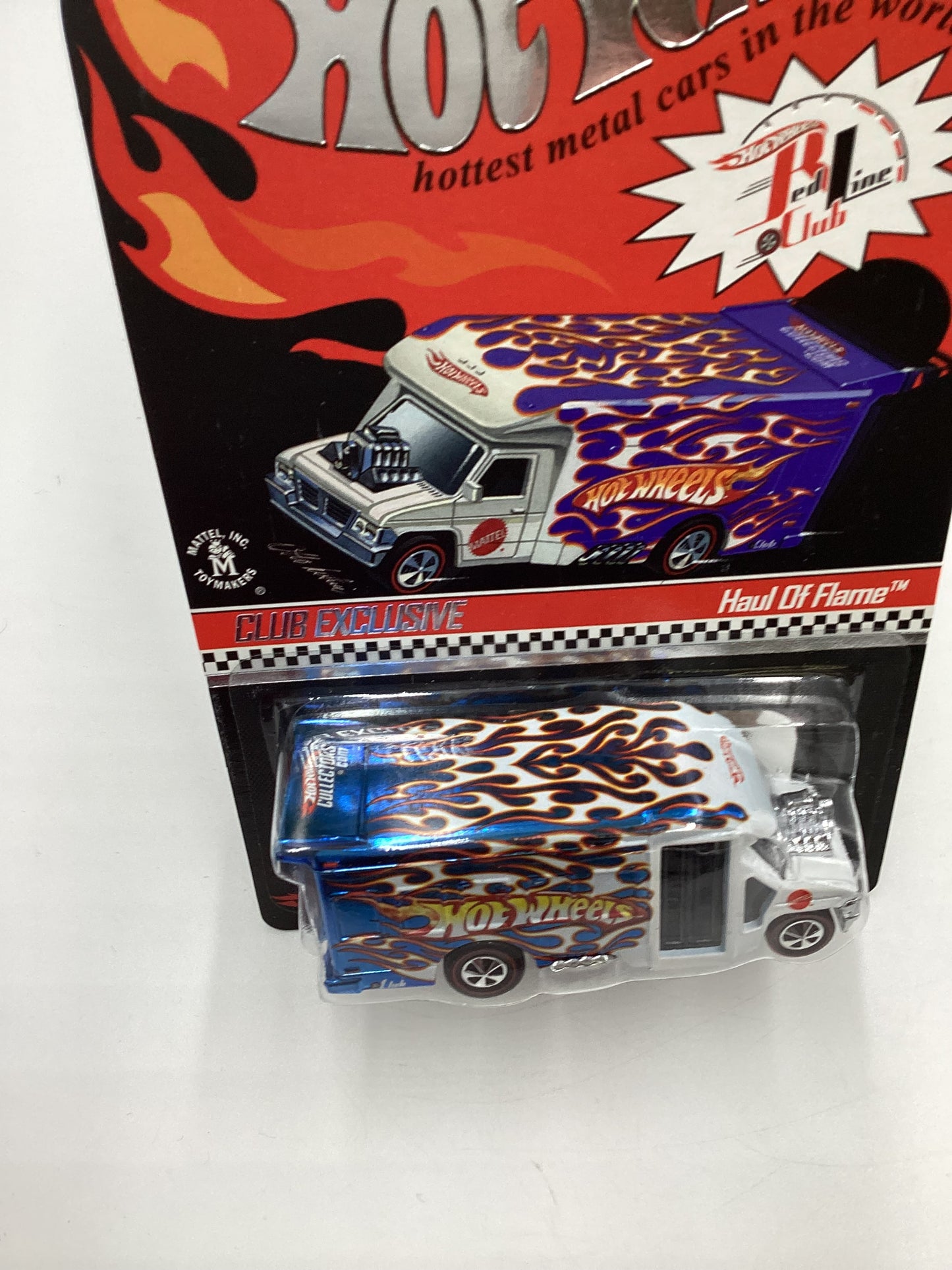 2009 Hot Wheels RLC Club Exclusive #2955/3500 Haul of Flame Blue/White with protector