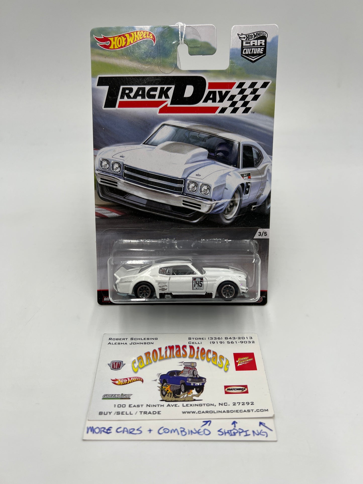 Hot Wheels Car Culture Track Day #3 70 Chevy Chevelle White 244K