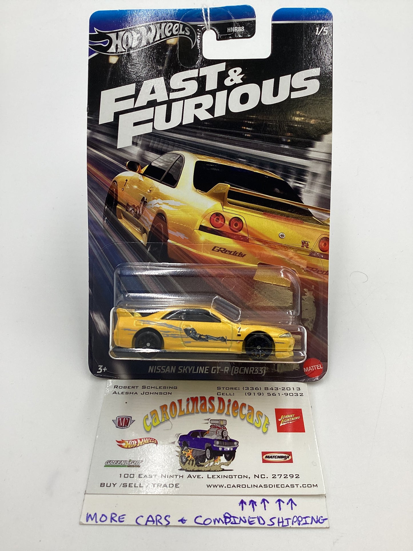 2024 Hot wheels Fast & Furious #1 Nissan Skyline GT-R BNR33 Small Blister Crack Bottom Left