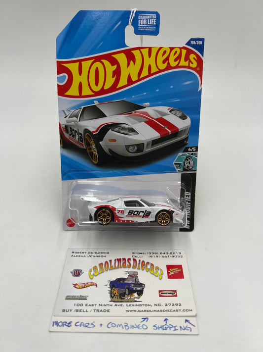 2025 Hot Wheels H Case Modified #159 Borla Ford GT White 23D