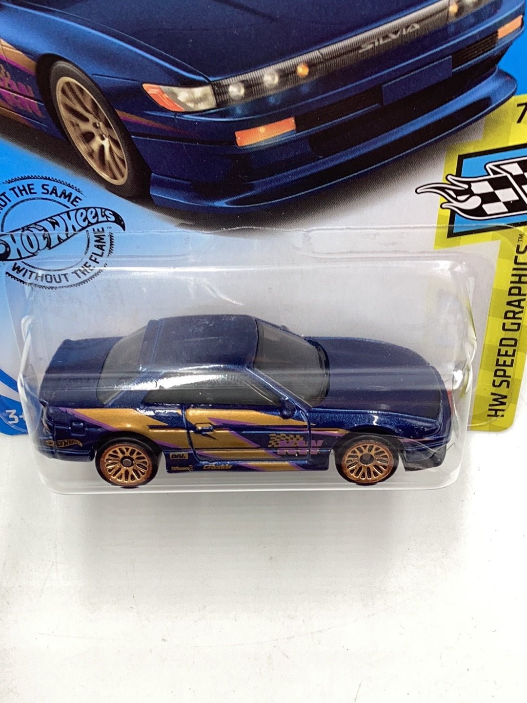 2020 hot wheels #111 Nissan Silvia (S13) Blue  82H